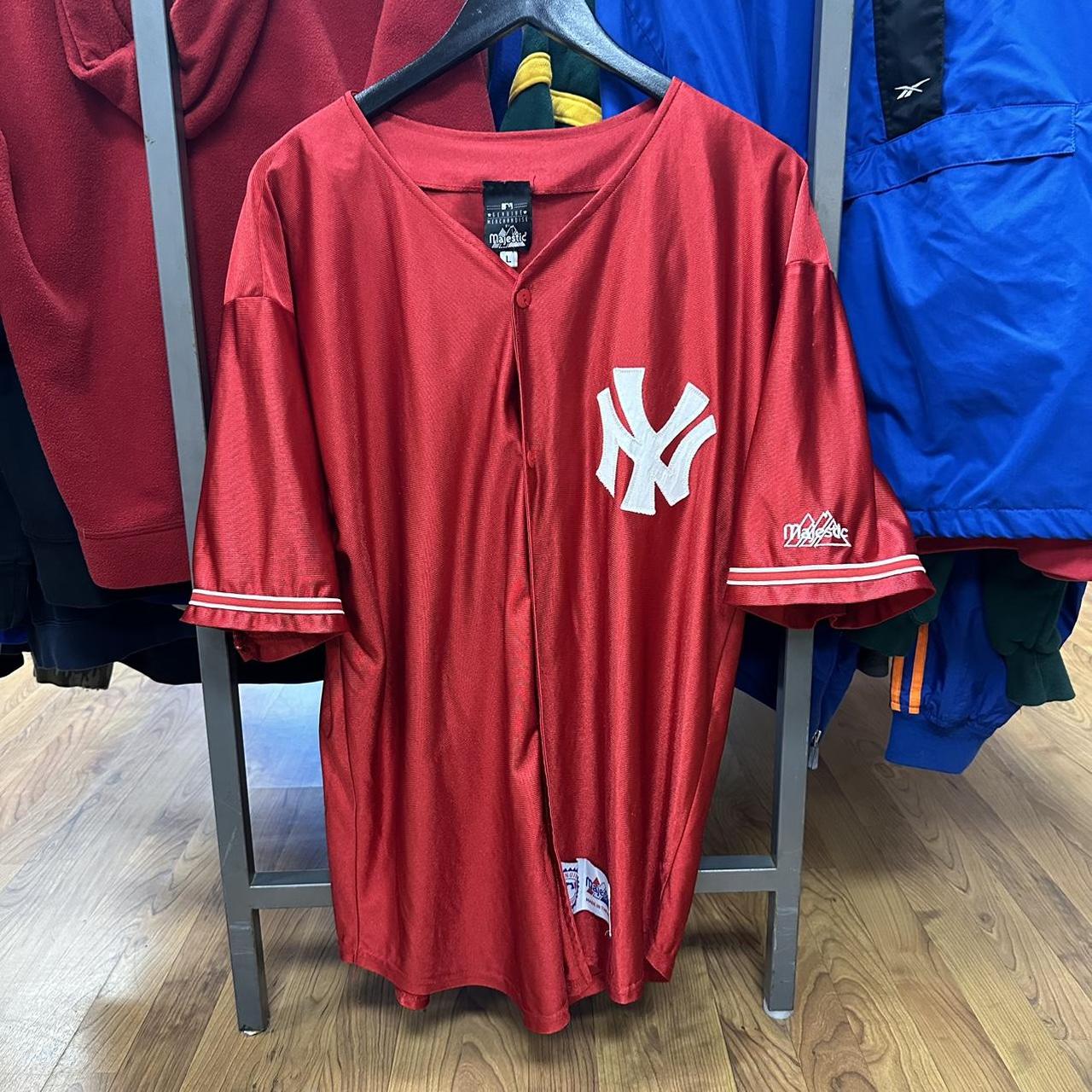 New York Yankees blank all red jersey Depop