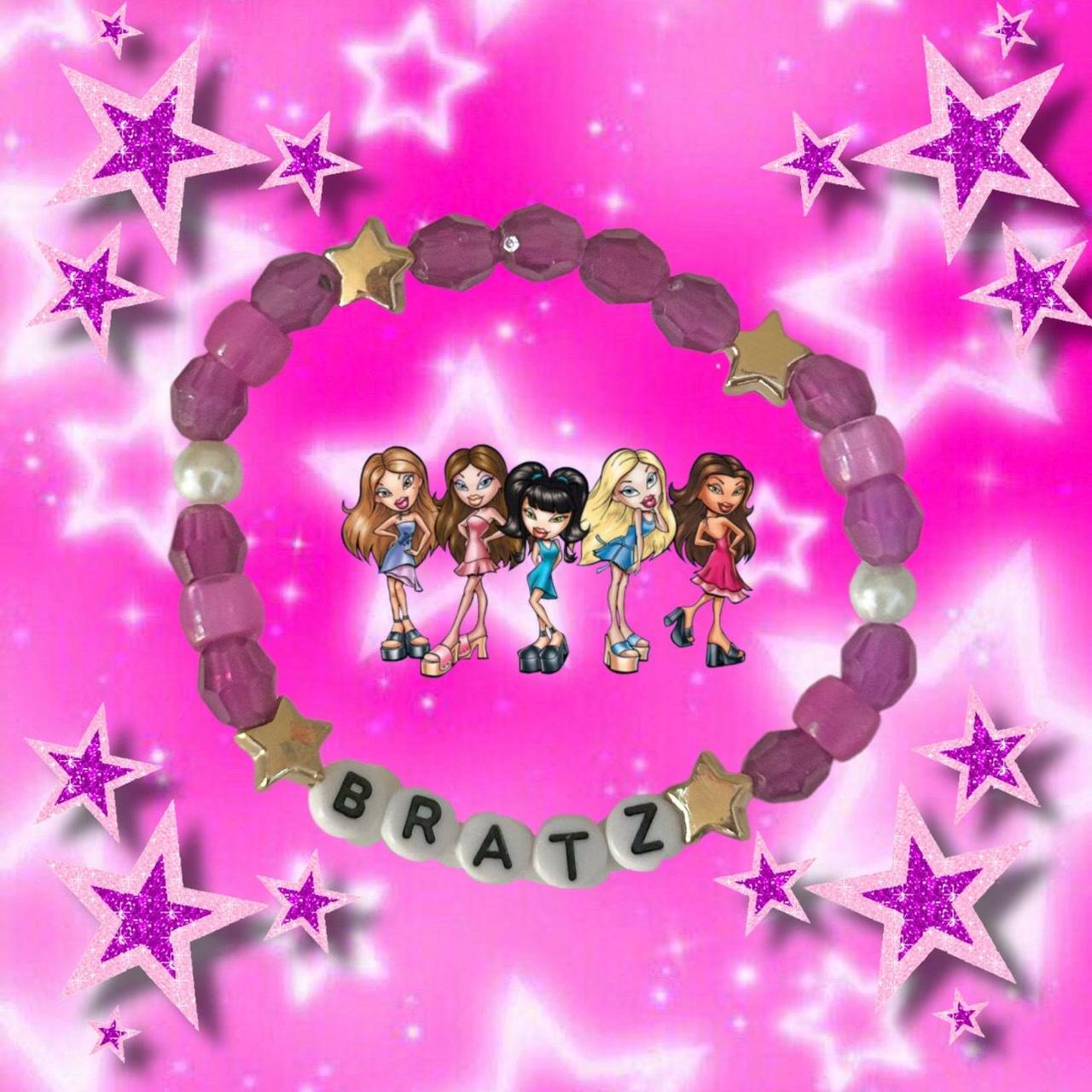 y2k bratz crystal beaded bracelet ♡︎༺☆༻♡︎ handmade by... - Depop