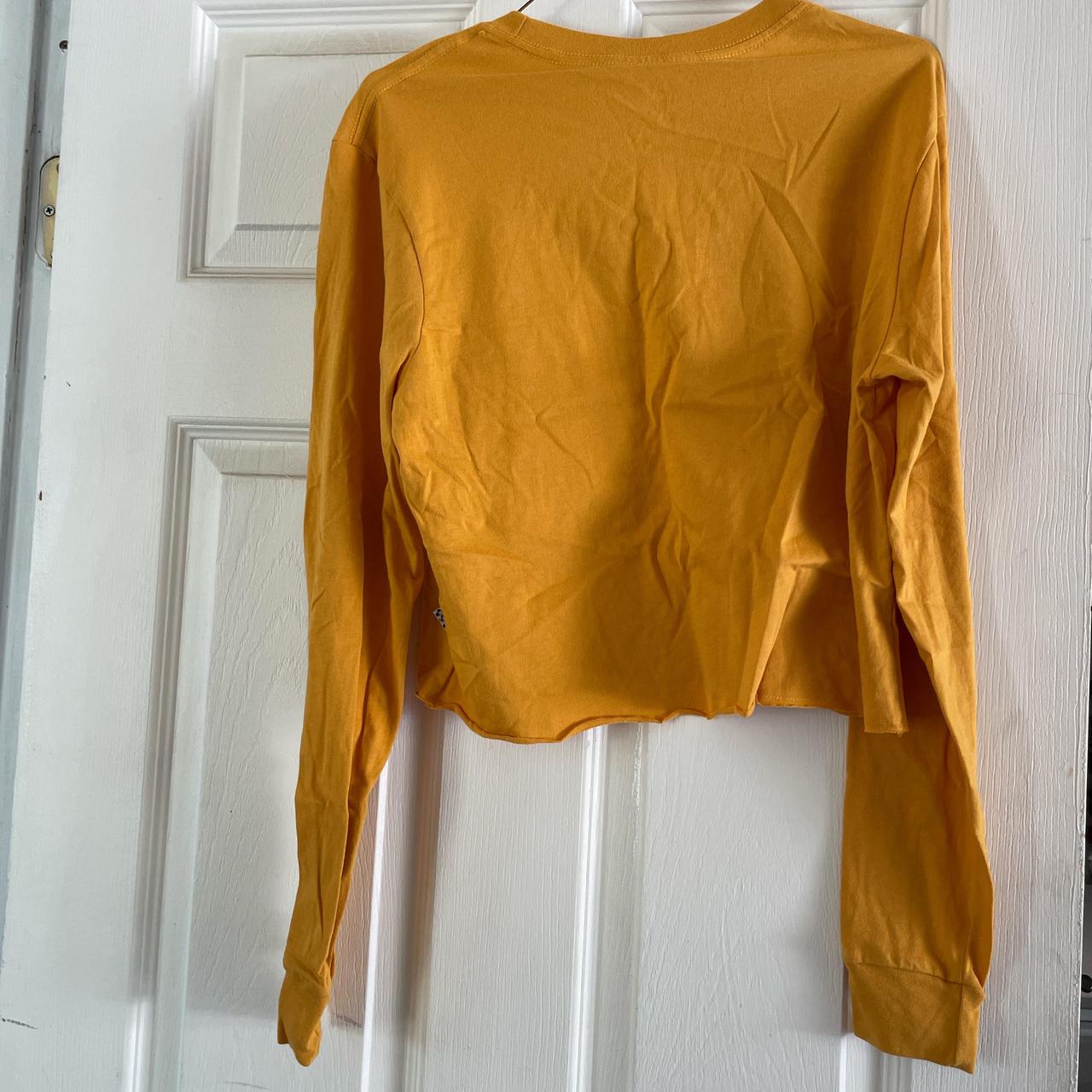 Clothes Vans Yellow Crop Top Mustard Yellow Vans Crop Long Sleeve