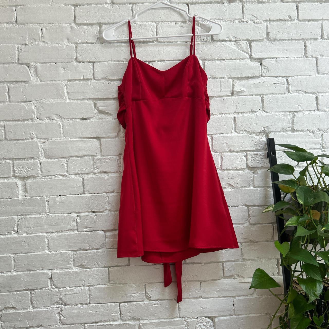 Urban outfitters red fashion silk dress