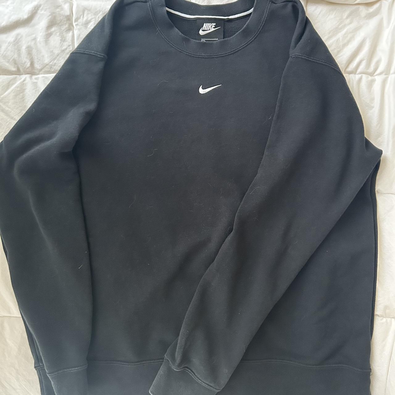 Nike Black Jumper, size medium on tag but smaller... - Depop