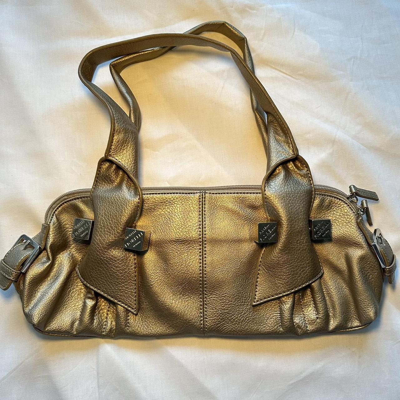 Gold y2k vintage Fiorelli shoulder bag with back... - Depop