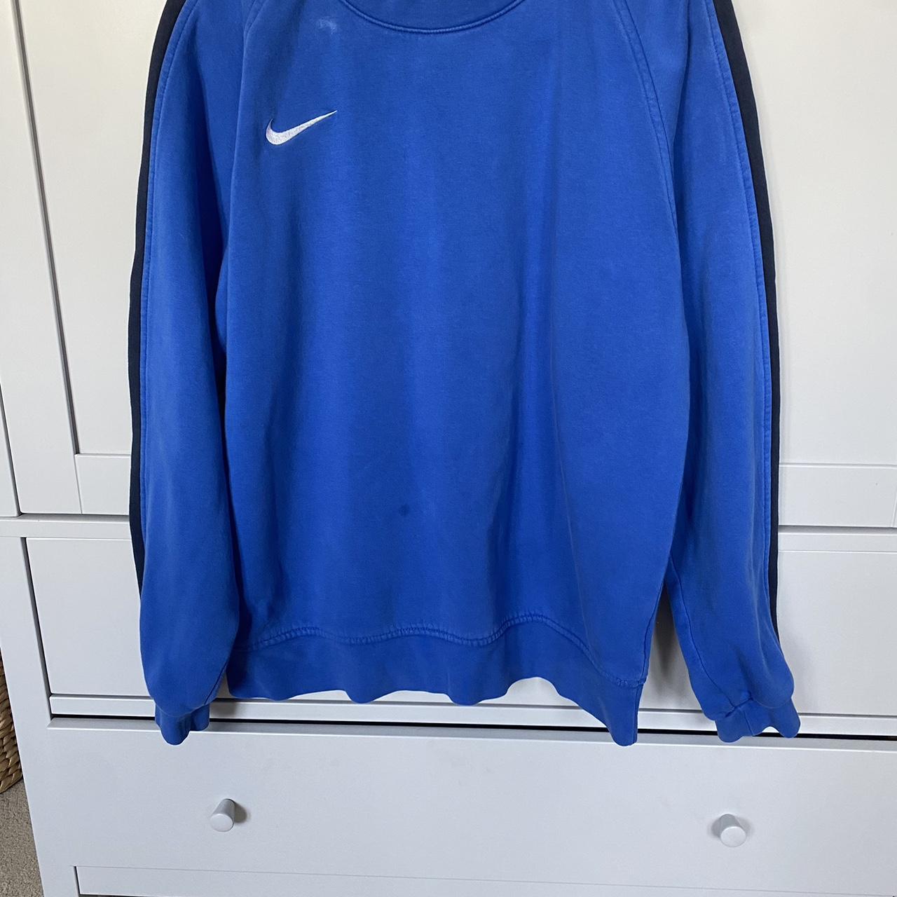 Nike Men's Blue and Navy Sweatshirt Depop