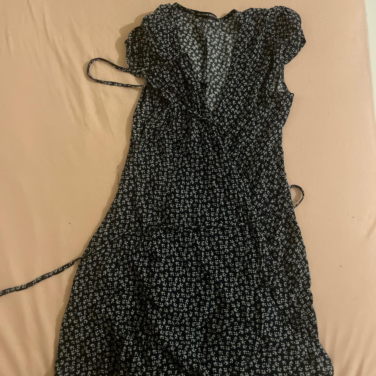 brandy melville floral wrap dress no longer on the... Depop
