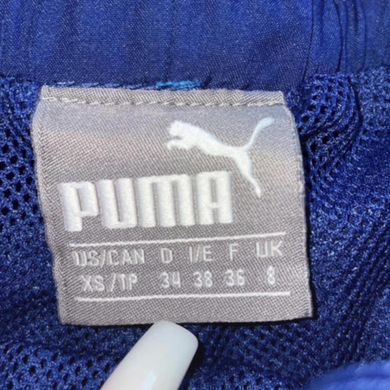 Royal blue puma shorts, mesh lining, short shorts - Depop