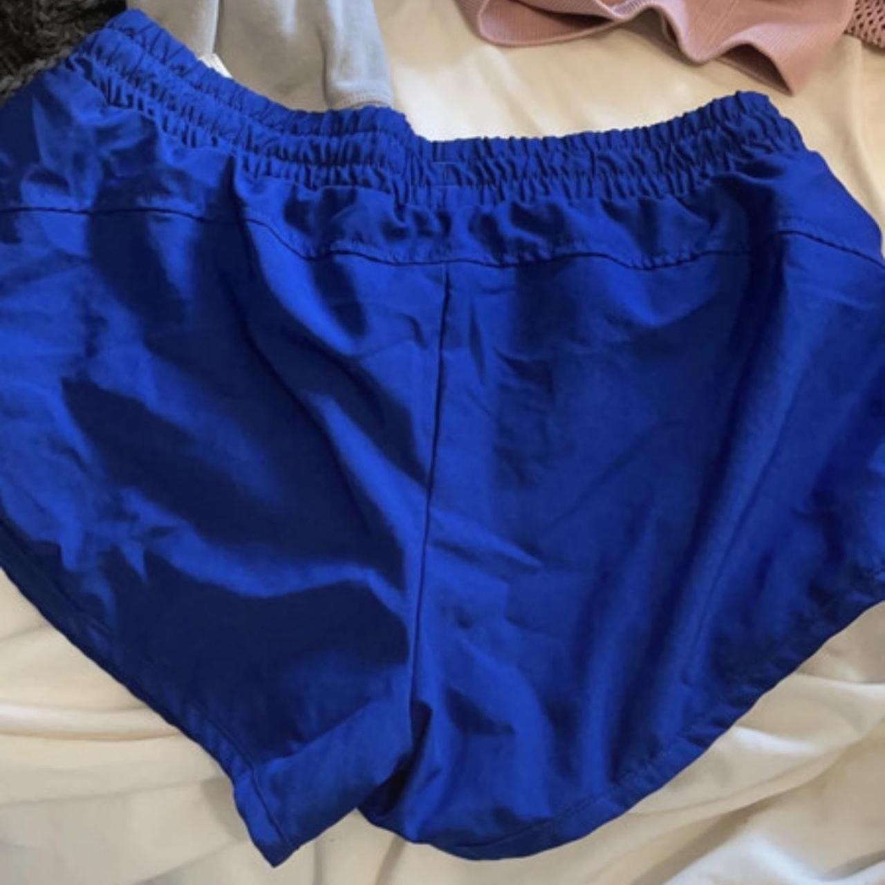 Royal blue puma shorts, mesh lining, short shorts - Depop