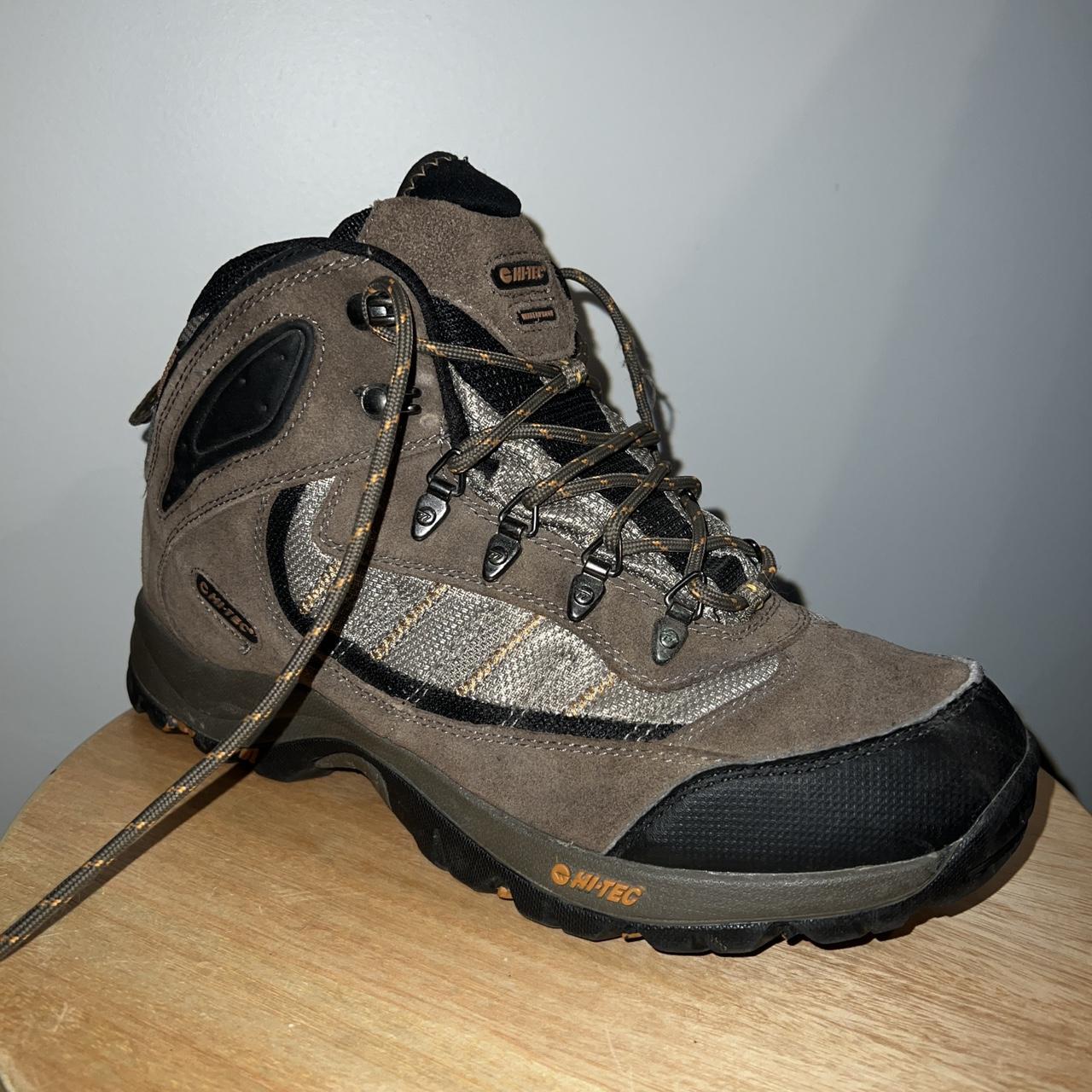 Brown and Black High Tec Hiking Boots Mens Size 9 Depop