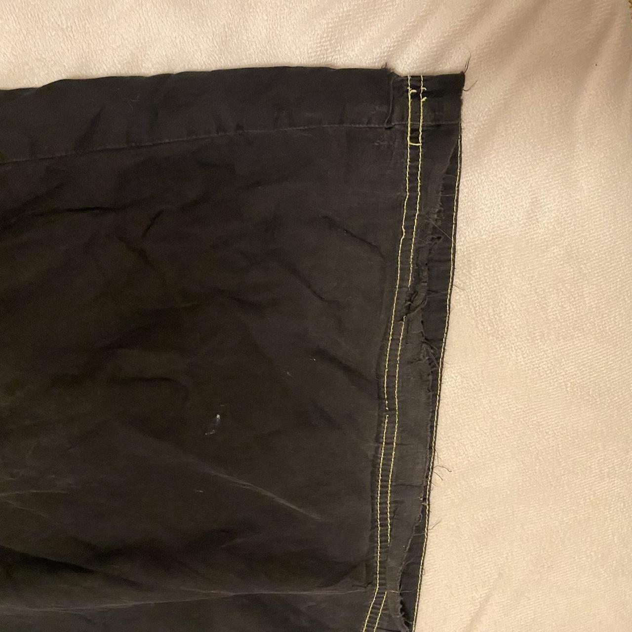 vintage black and green illig rave pants, size - Depop