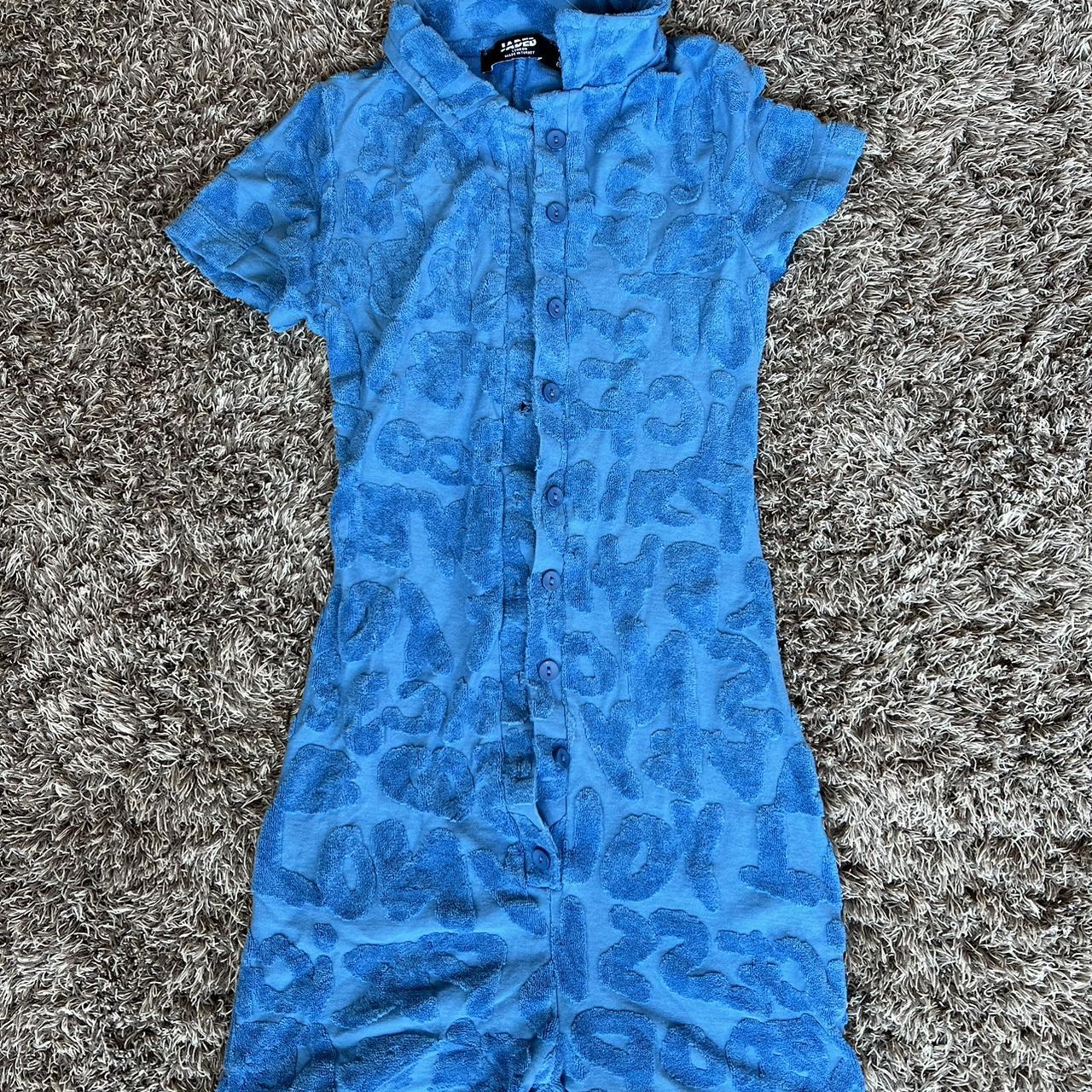 JADED LONDON blue towelling jumpsuit So cute Depop