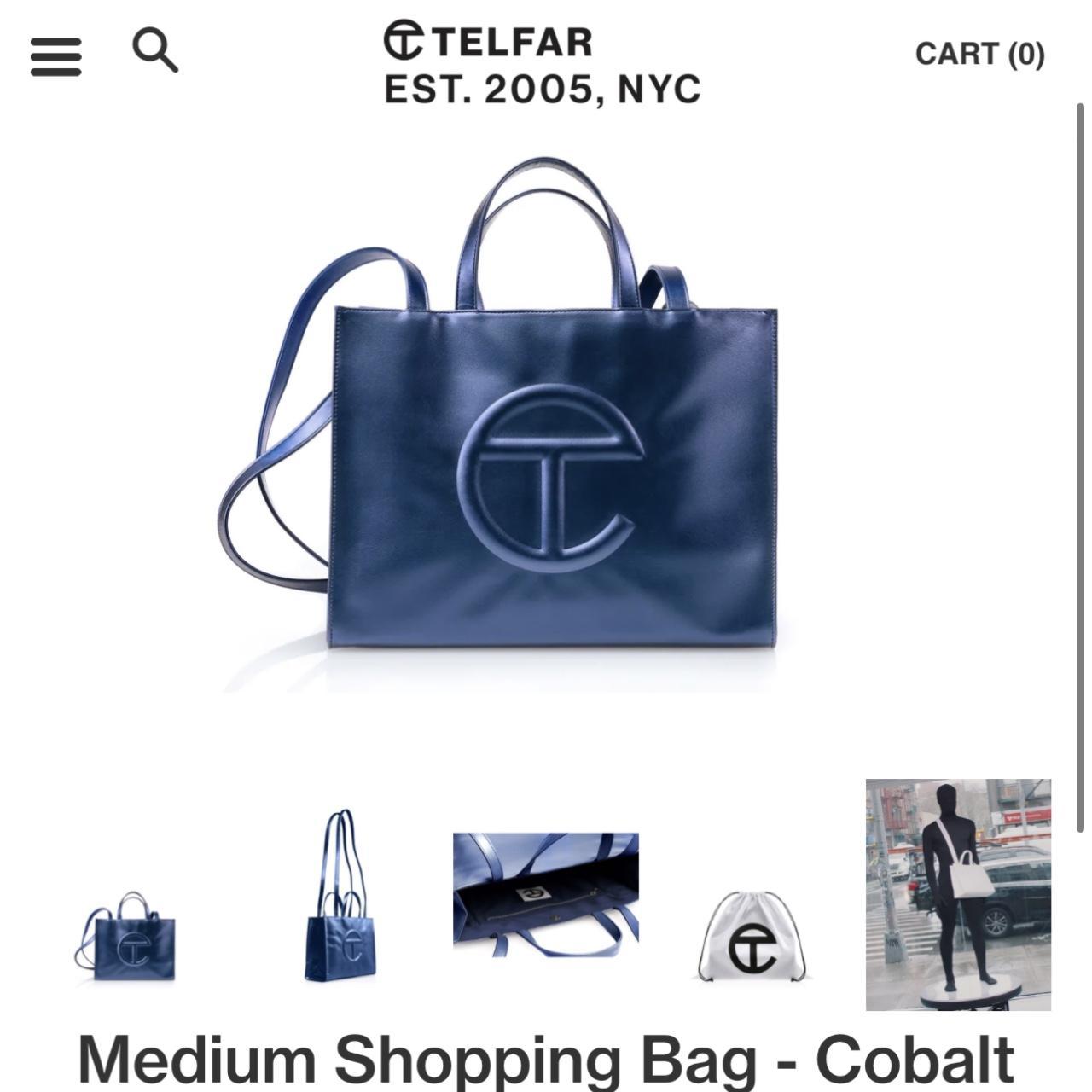 cobalt metallic navy TELFAR currently sold Depop