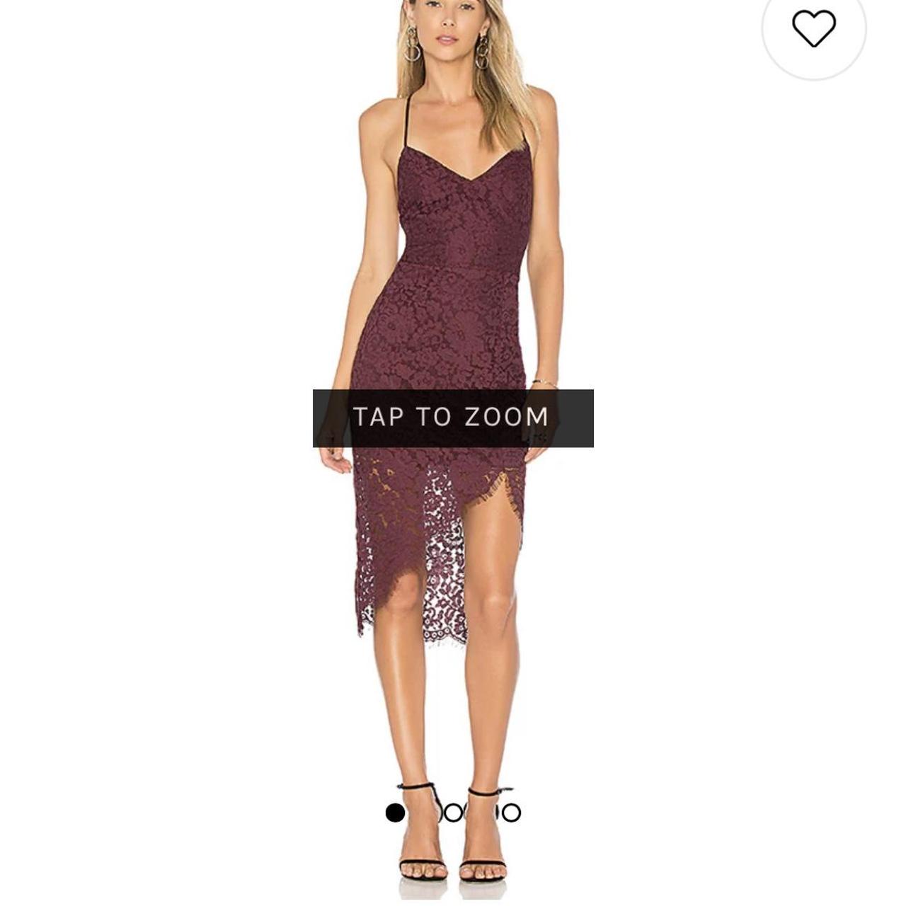 Lovers + Friends Women's Burgundy Dress Depop