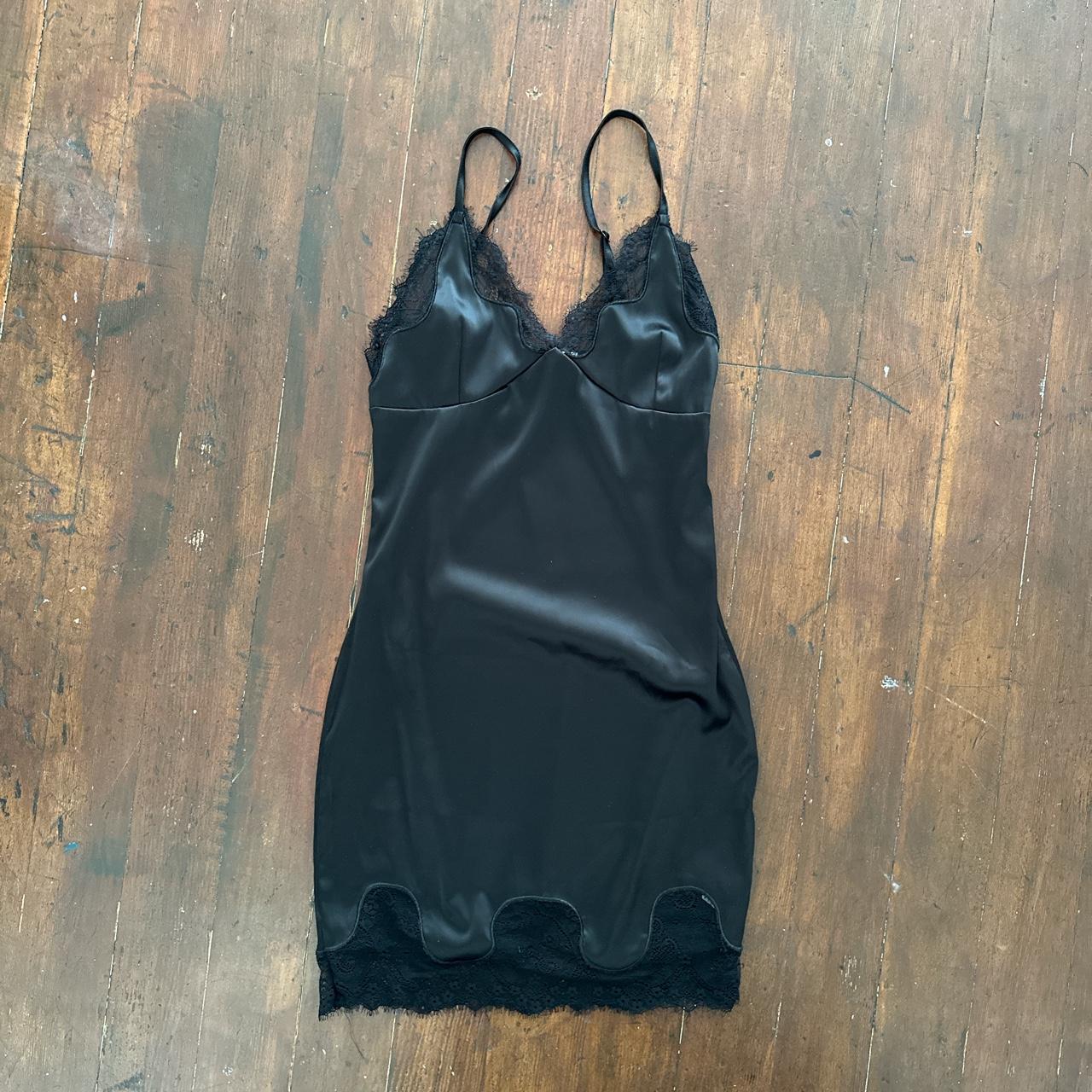 Dolls Kill black mini dress with lace detailing at... Depop