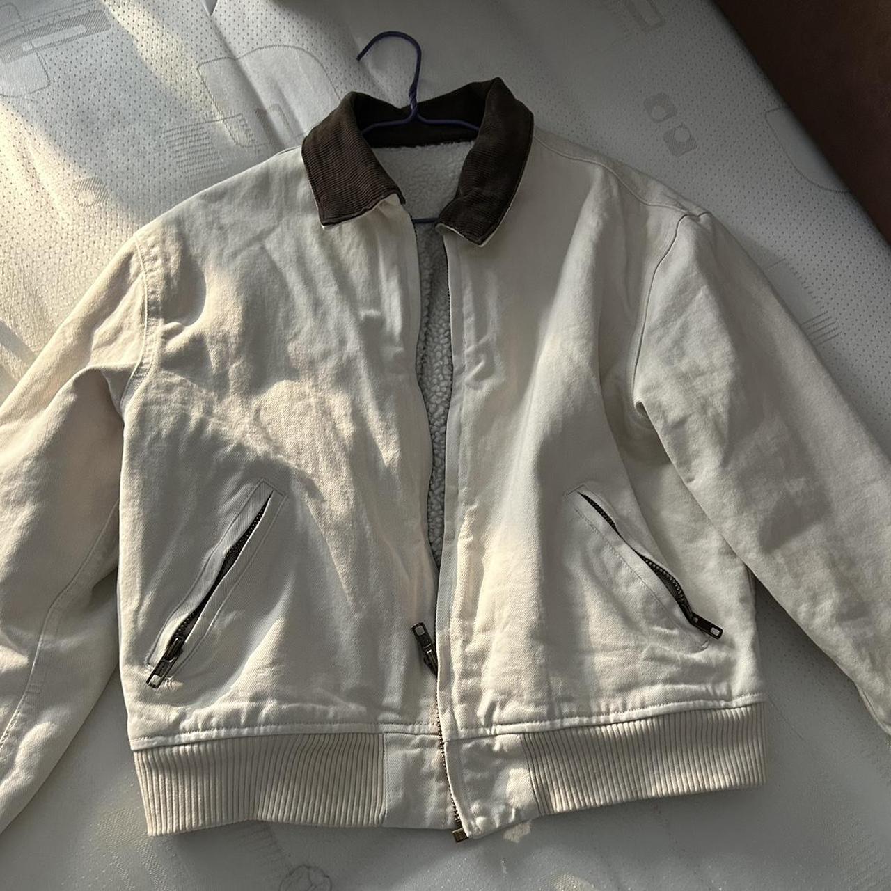 Brandy Melville cream bomber jacket aka kaylee... Depop
