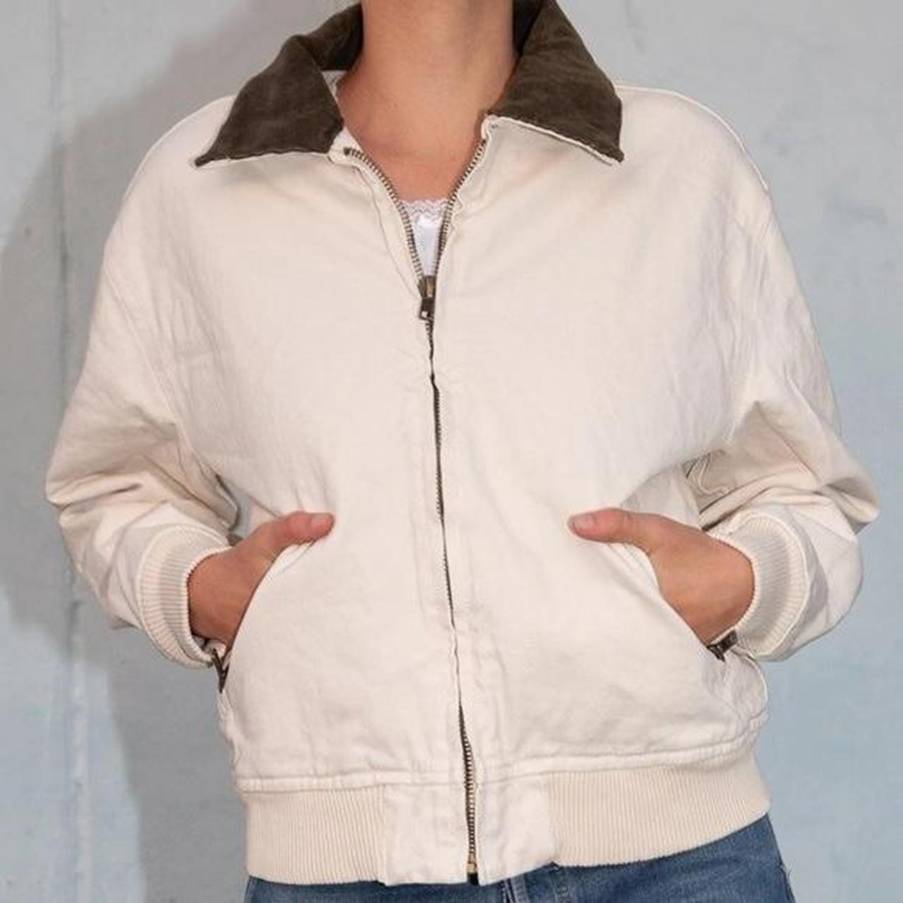 Brandy Melville cream bomber jacket aka kaylee... Depop