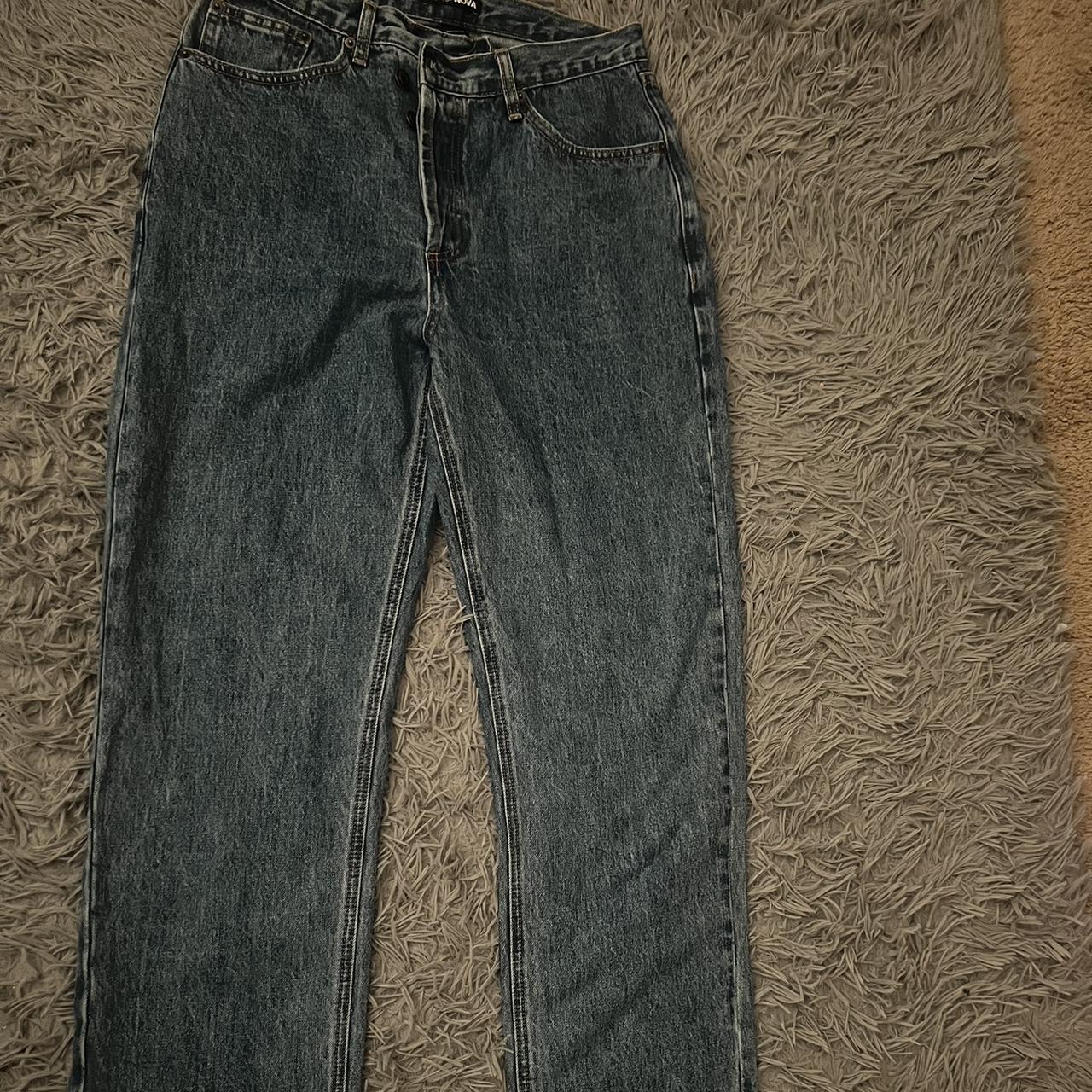 fashion nova criss cross jeans 🤍 size 5 jeans... Depop