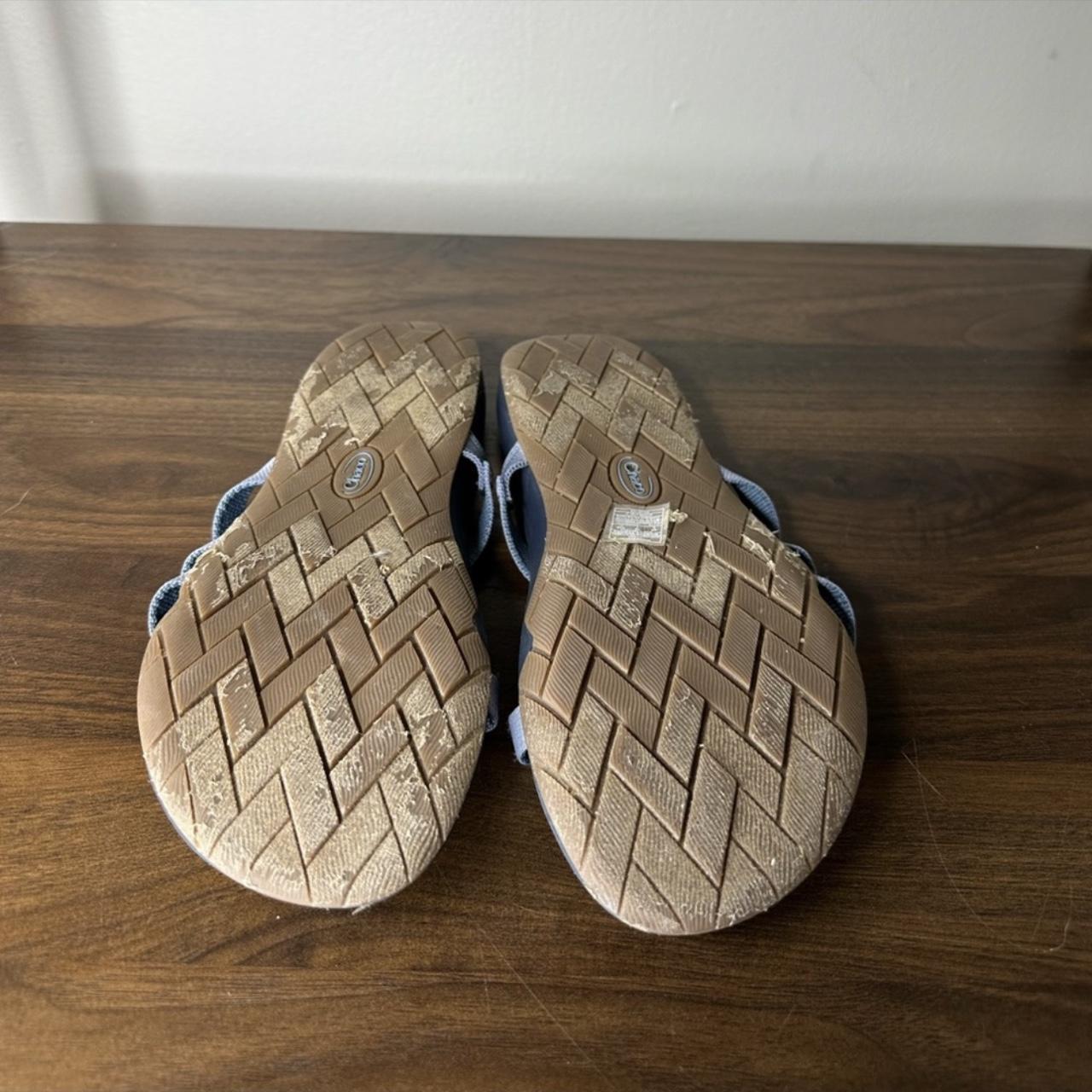 Chaco Lost Coast Blue Slip On Sandals Sz 6 In good Depop