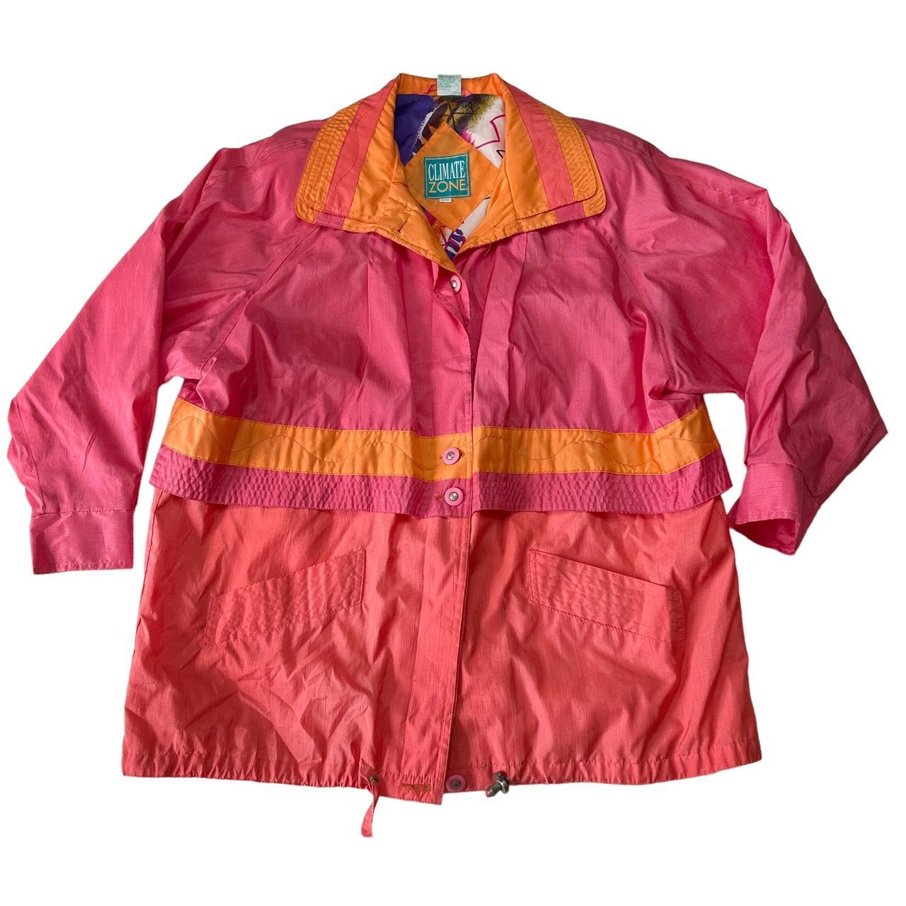 Pink and orange windbreaker sale