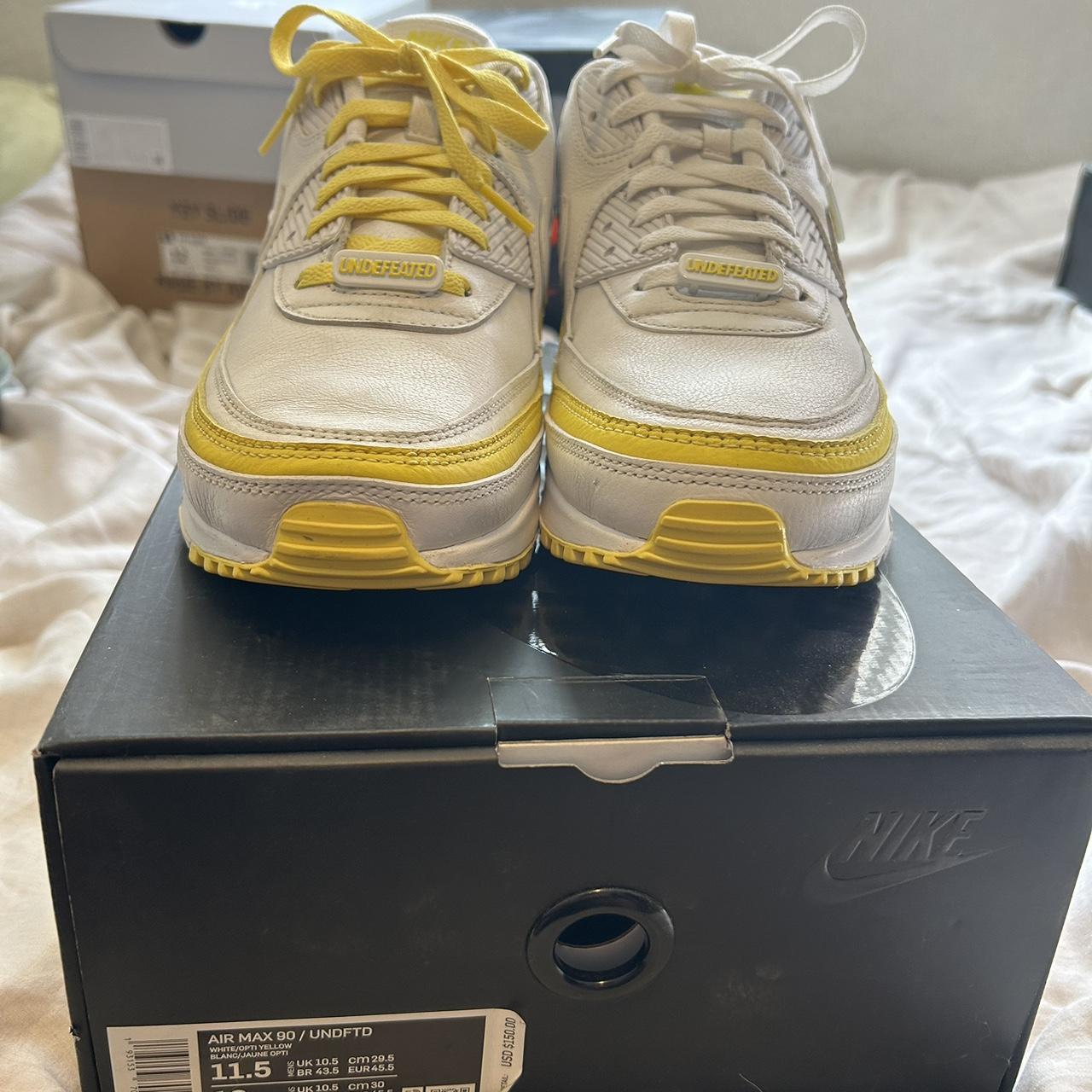 Nike air max 90 UNDFTD white optic yellow Size. Depop