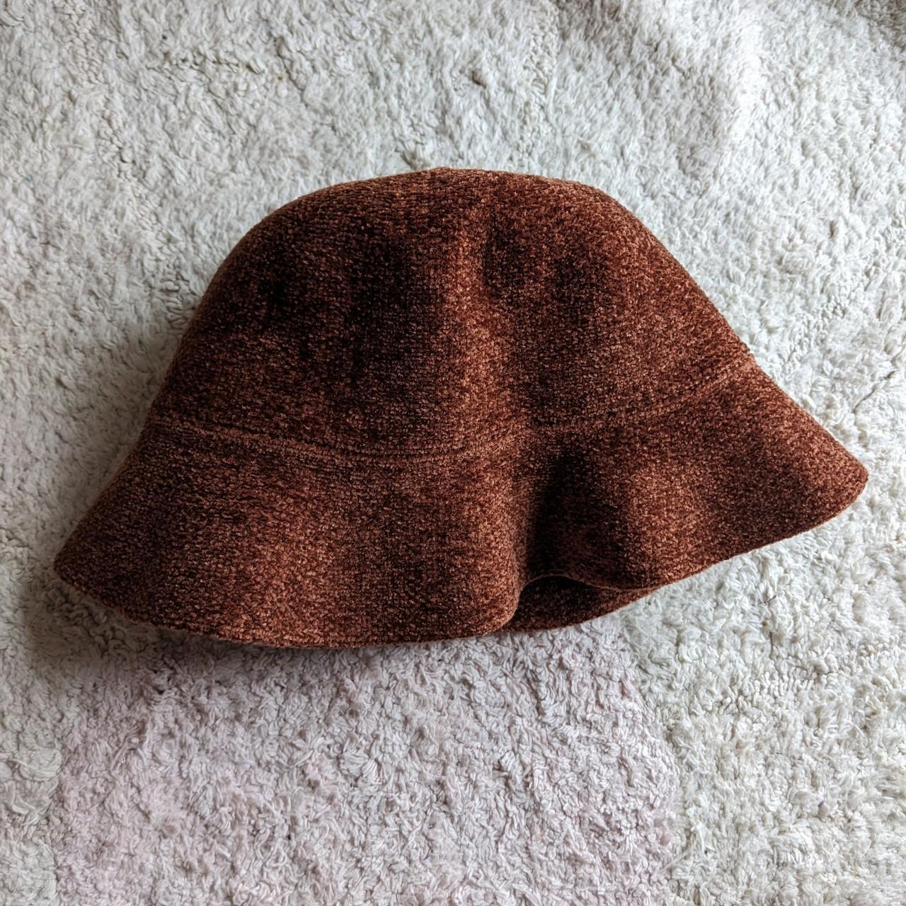 suuper cute brown redish bucket hat from ishka... - Depop