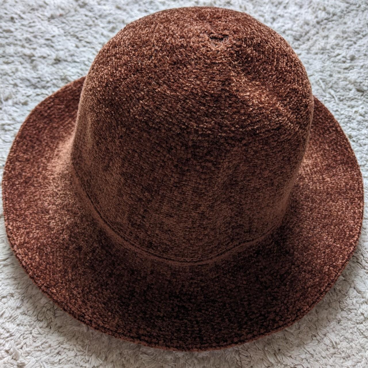 suuper cute brown redish bucket hat from ishka... - Depop