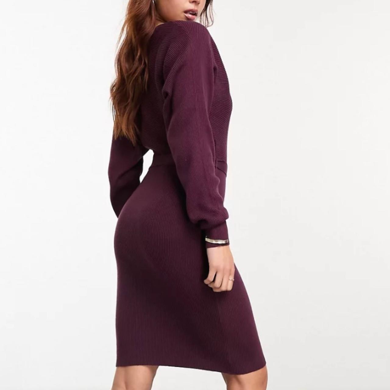 Vero Moda wrap belted long sleeve knitted mini