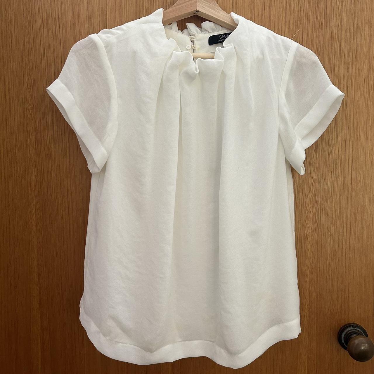Saba Willa High Neck Short Sleeve Top, Size 8,