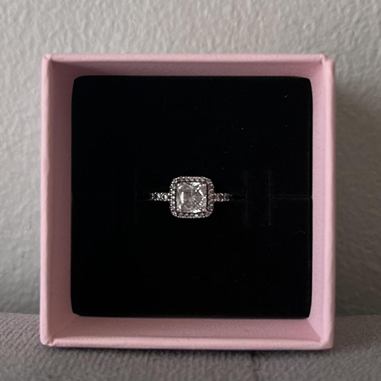 square diamond pandora ring