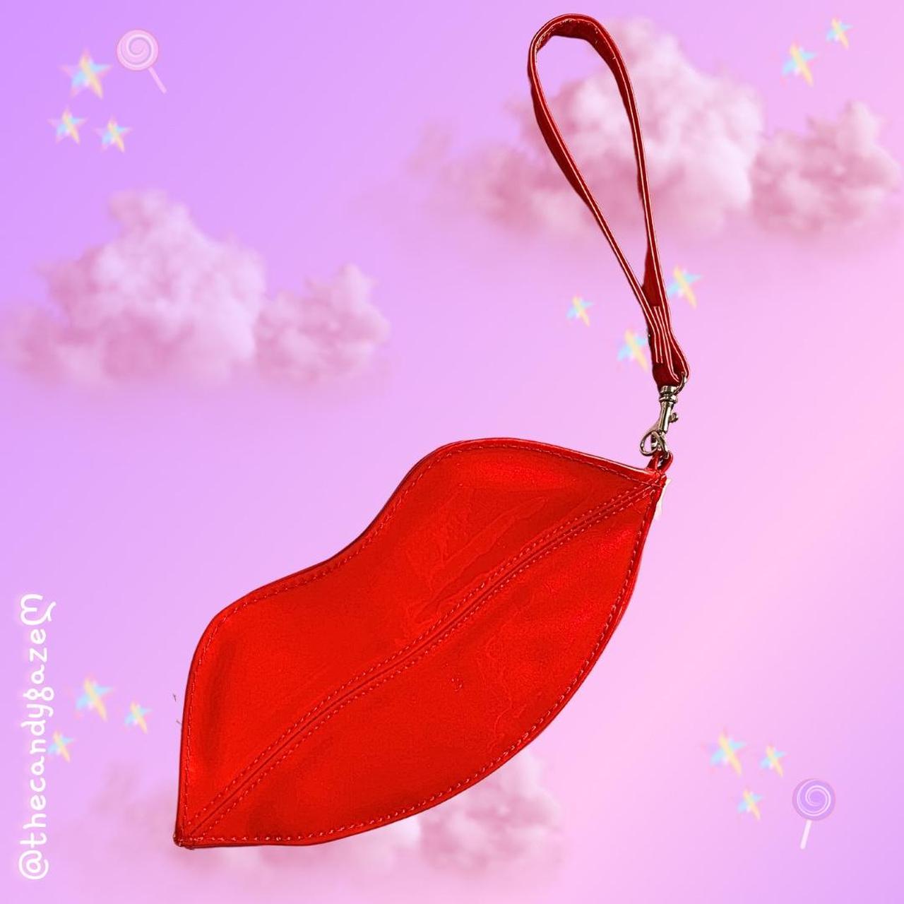 red lips y2k mini bag/ purse this is adorable... Depop