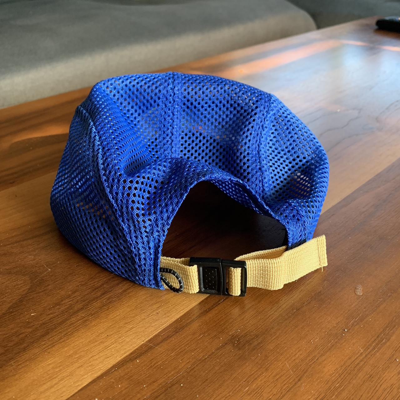 Topo Designs Men's Blue and Brown Hat Depop