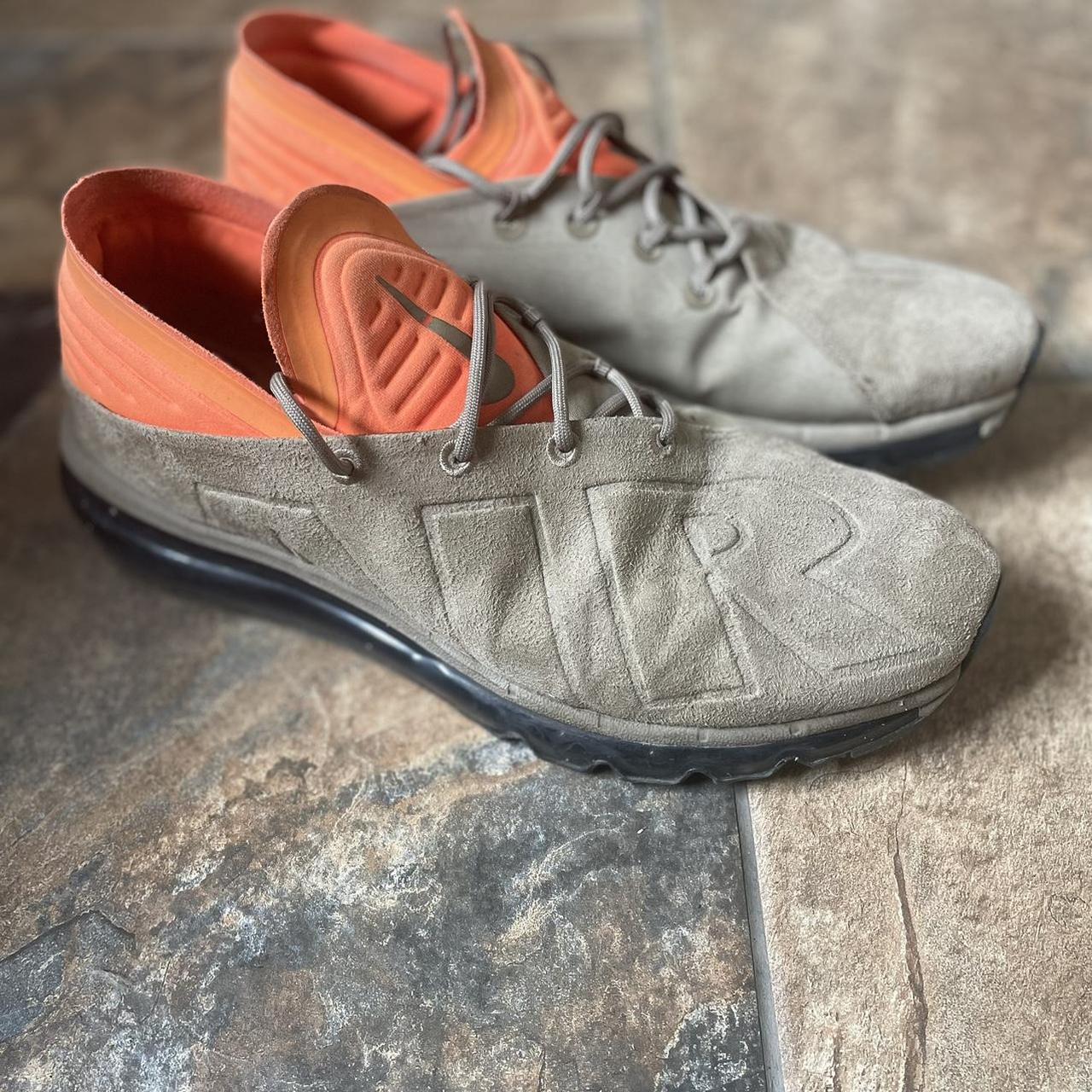 Nike Air Max flair trainers khaki and orange in. Depop