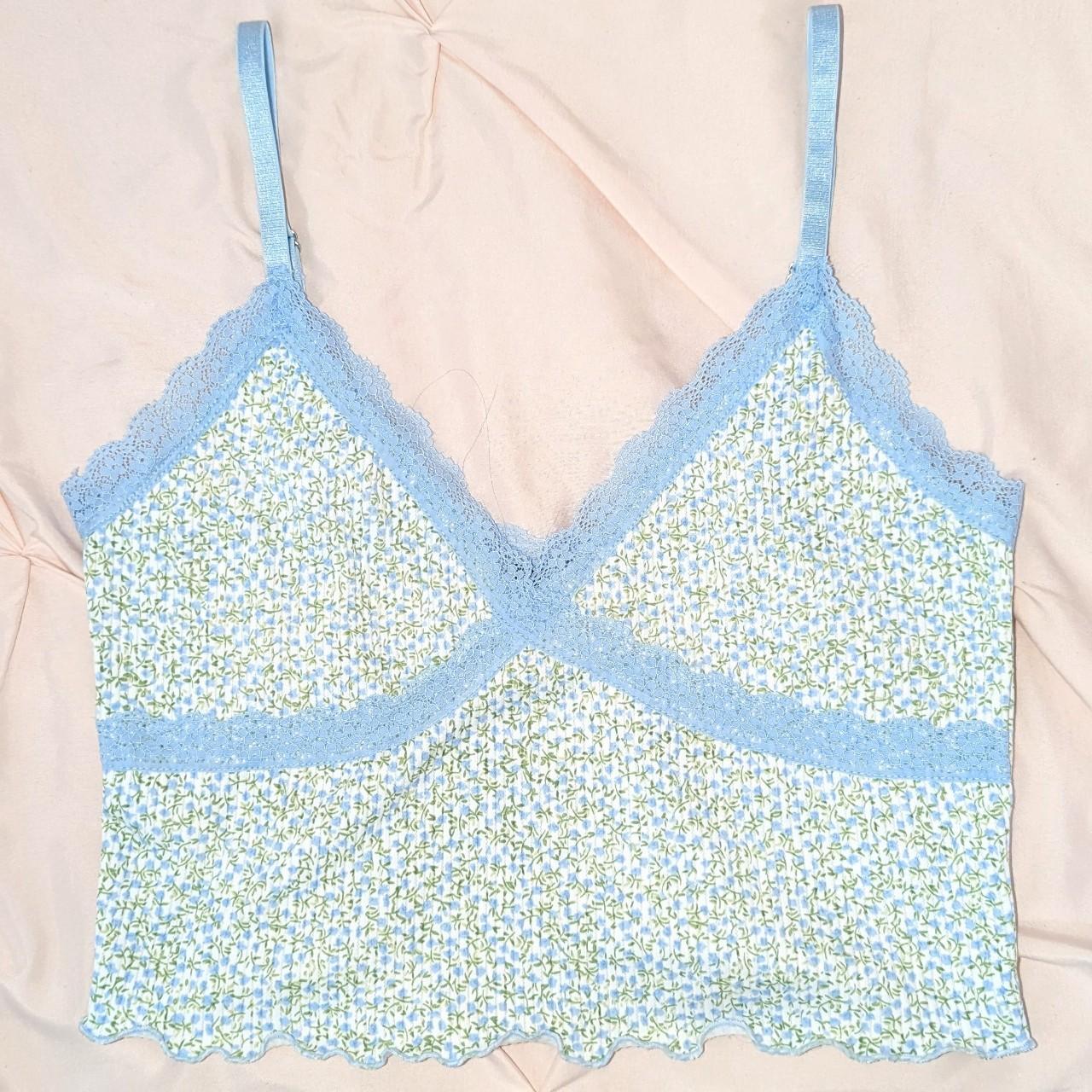 H&M Women's Blue and Green Vest Depop