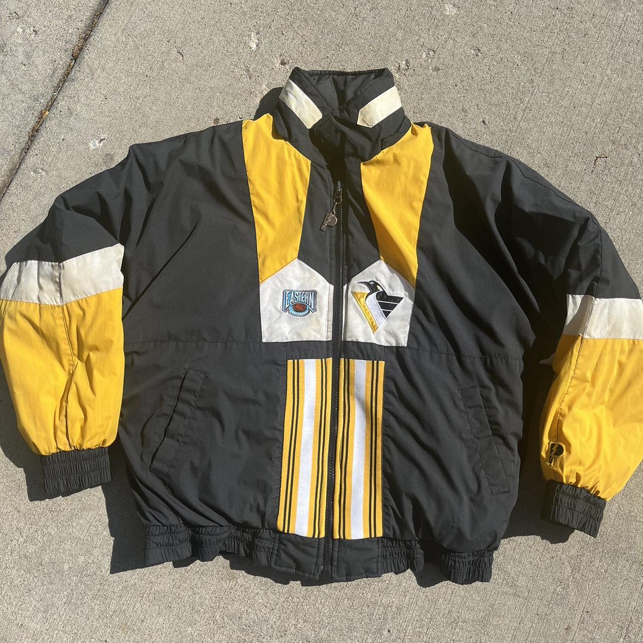 Vintage Supply Men's Black and Yellow Jacket | Depop