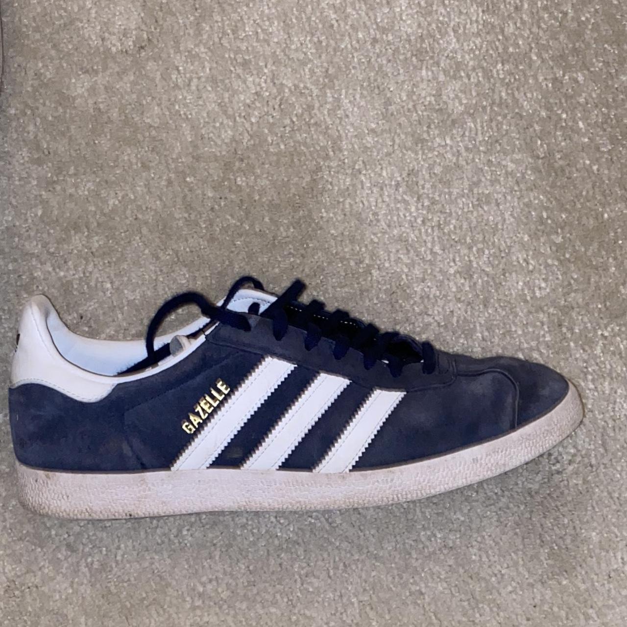 Adidas Gazelles Dark Blue Size 9 Near perfect... - Depop