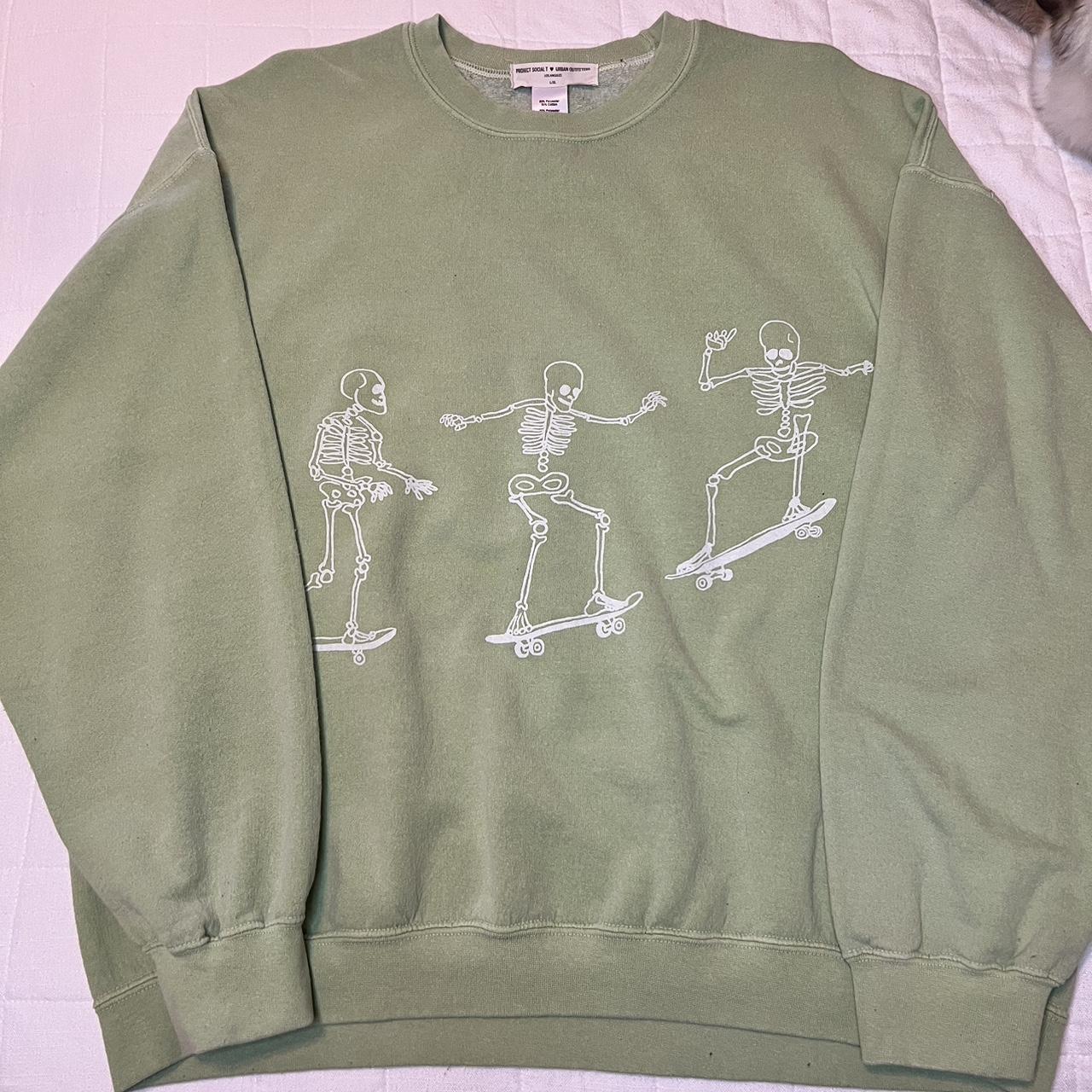 Urban outfitters discount green skeleton sweatshirt