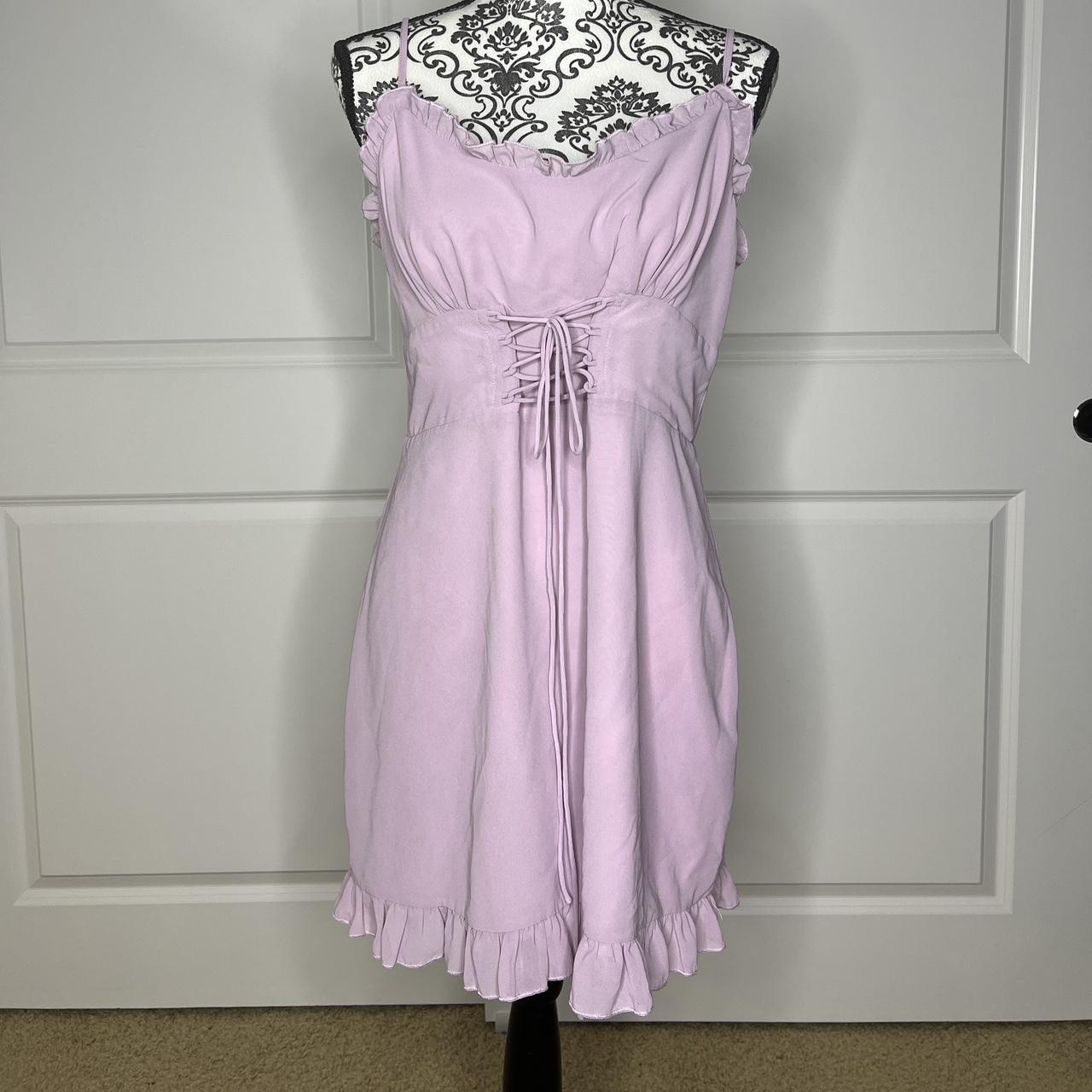 Dusty Lavender Corseted Sugar Thrillz Dress with... - Depop