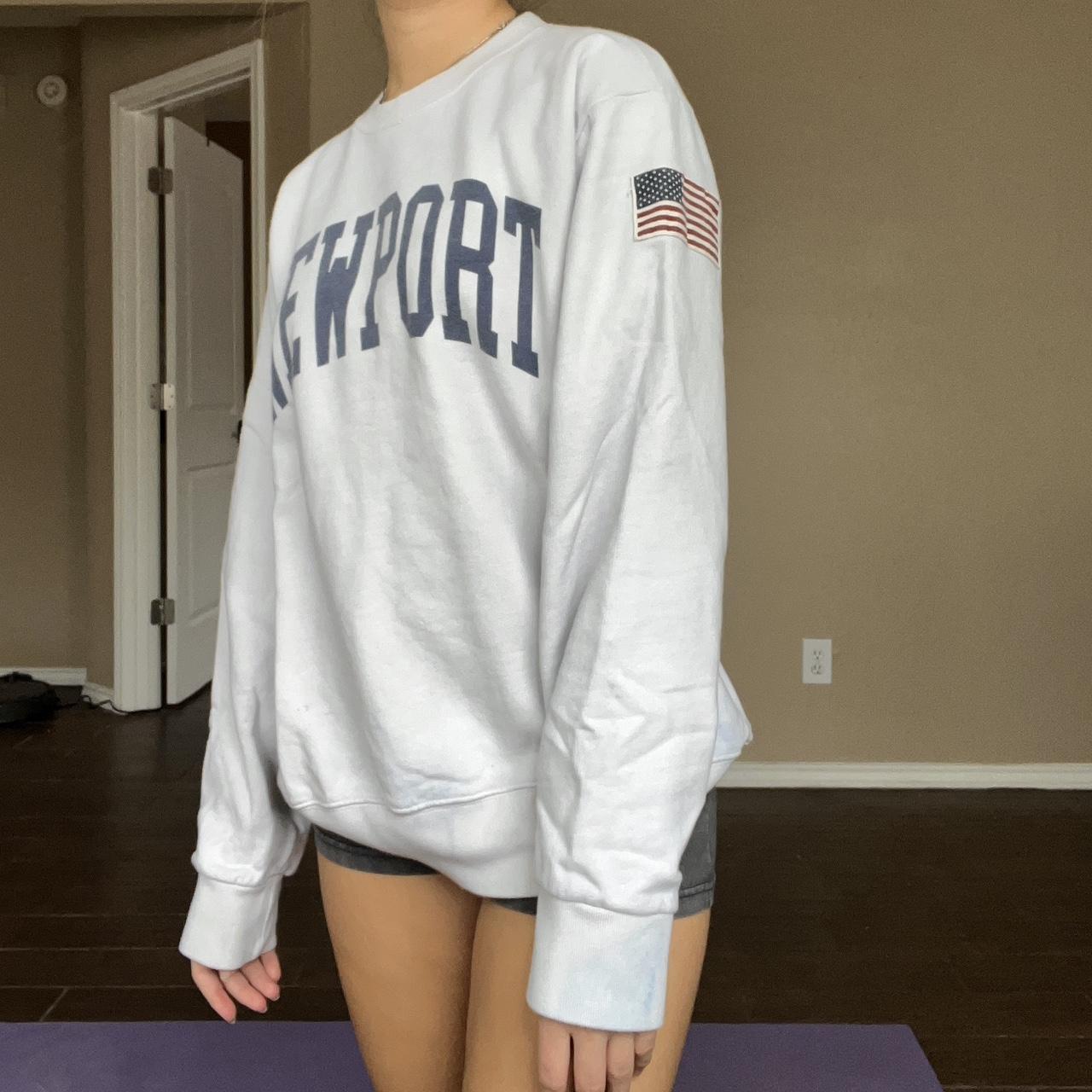 Brandy Melville Newport Crewneck Love the cute flag