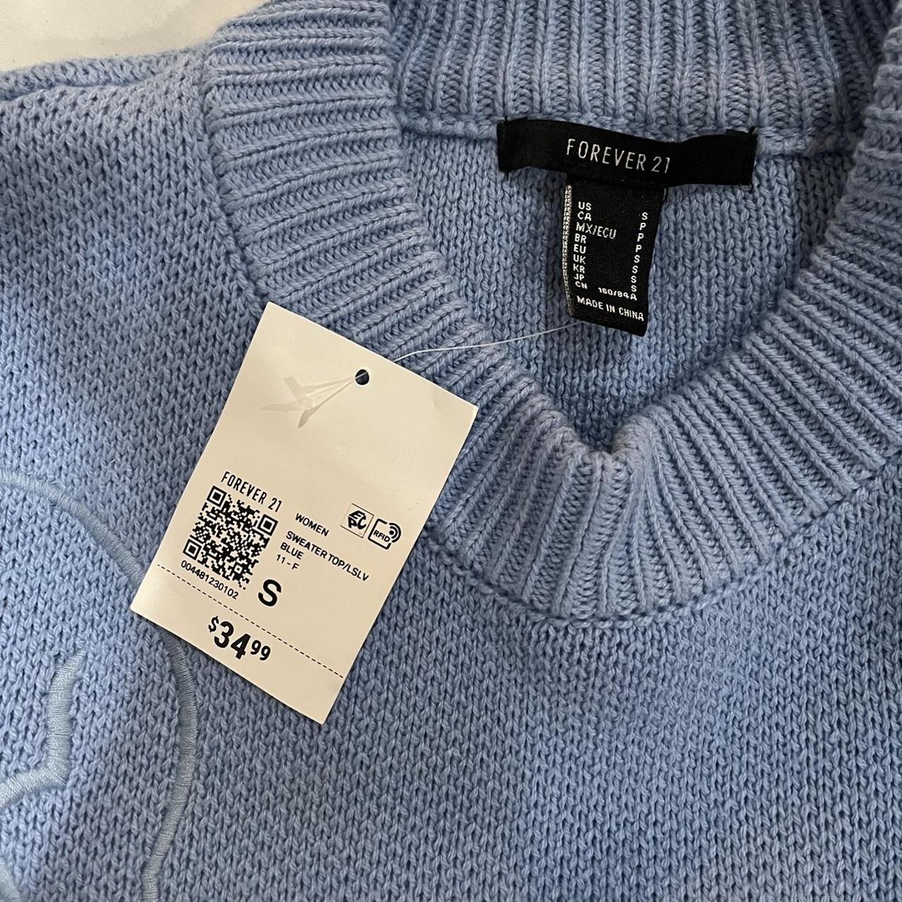 Women's Blue and Grey Jumper | Depop