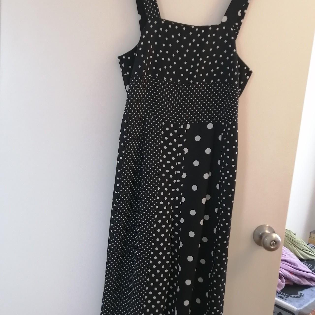 Petites black and white pattern Jumpsuit 10 - Depop