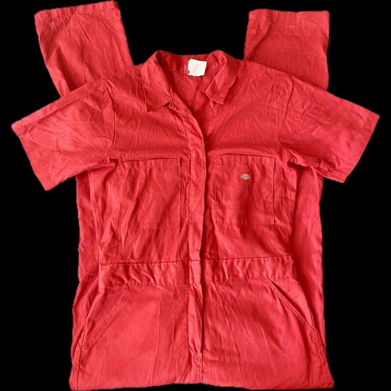 •Dickies short sleeve red jumpsuit •Size medium •For... Depop