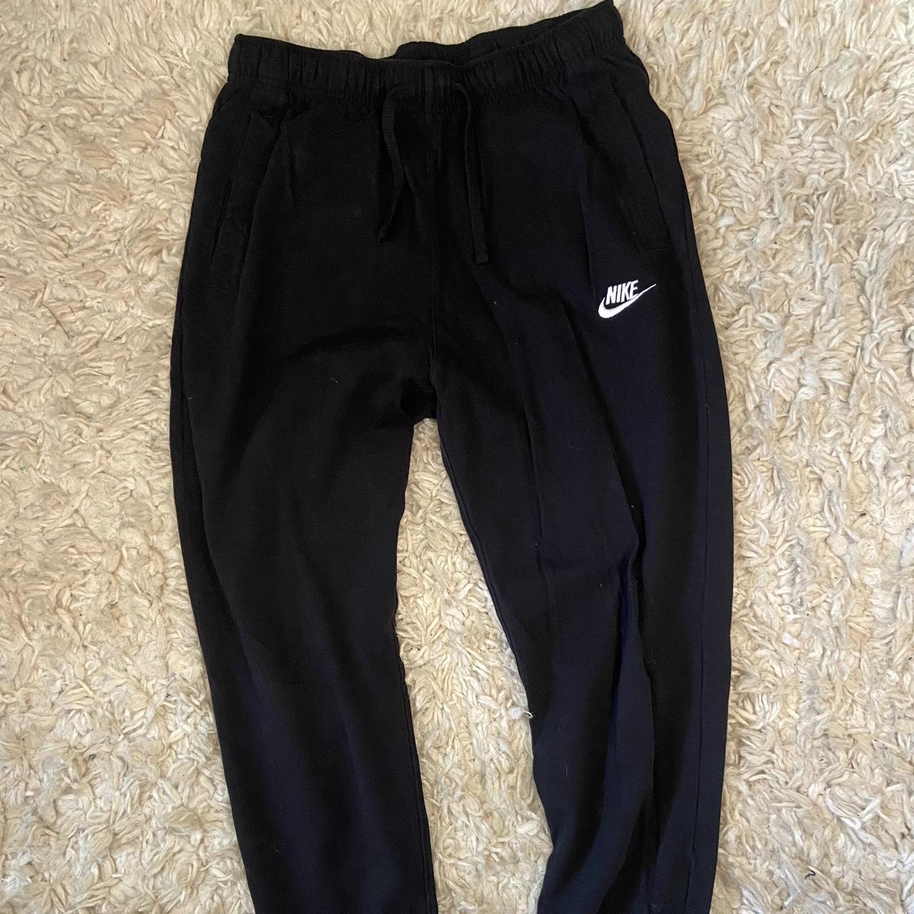 Nike Men's Black and White Joggers-tracksuits | Depop