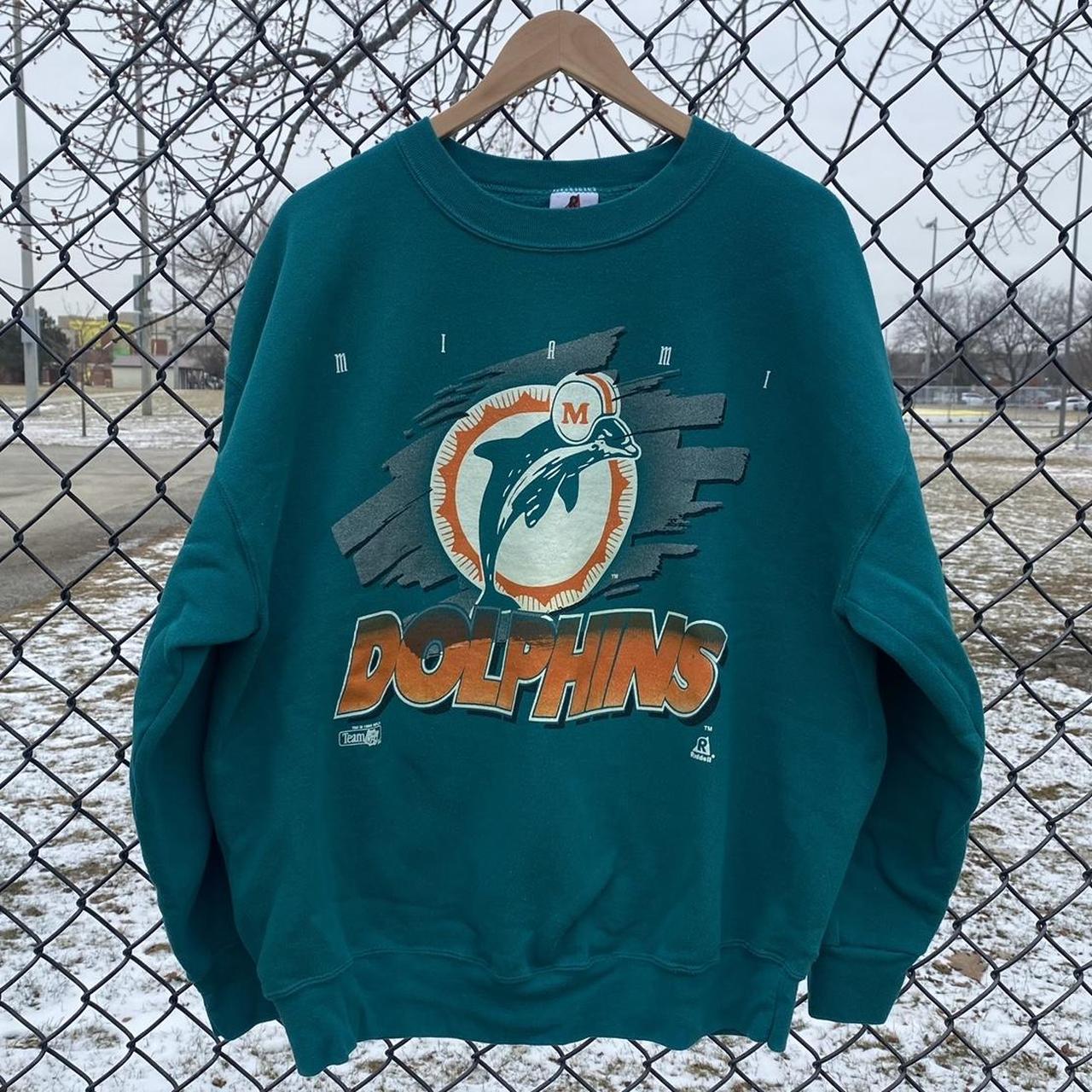 \ud83d\udc2c Vintage Miami Dolphins Crewneck \ud83d\udc2c - Print is in... - Depop