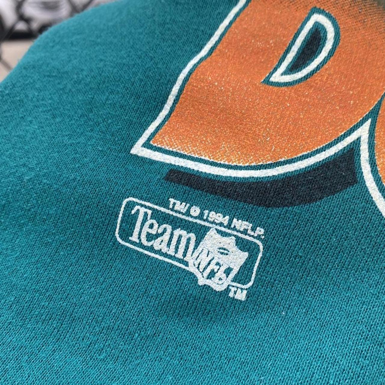 Vintage 90s 1995 Miami Dolphins Crewneck Sweatshirt - Depop