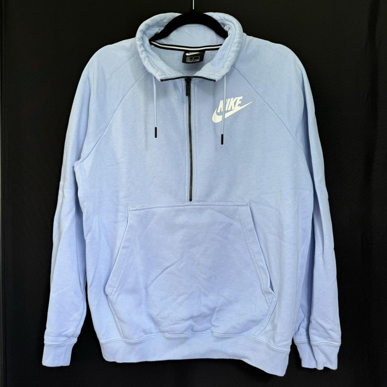 light blue nike quarter zip