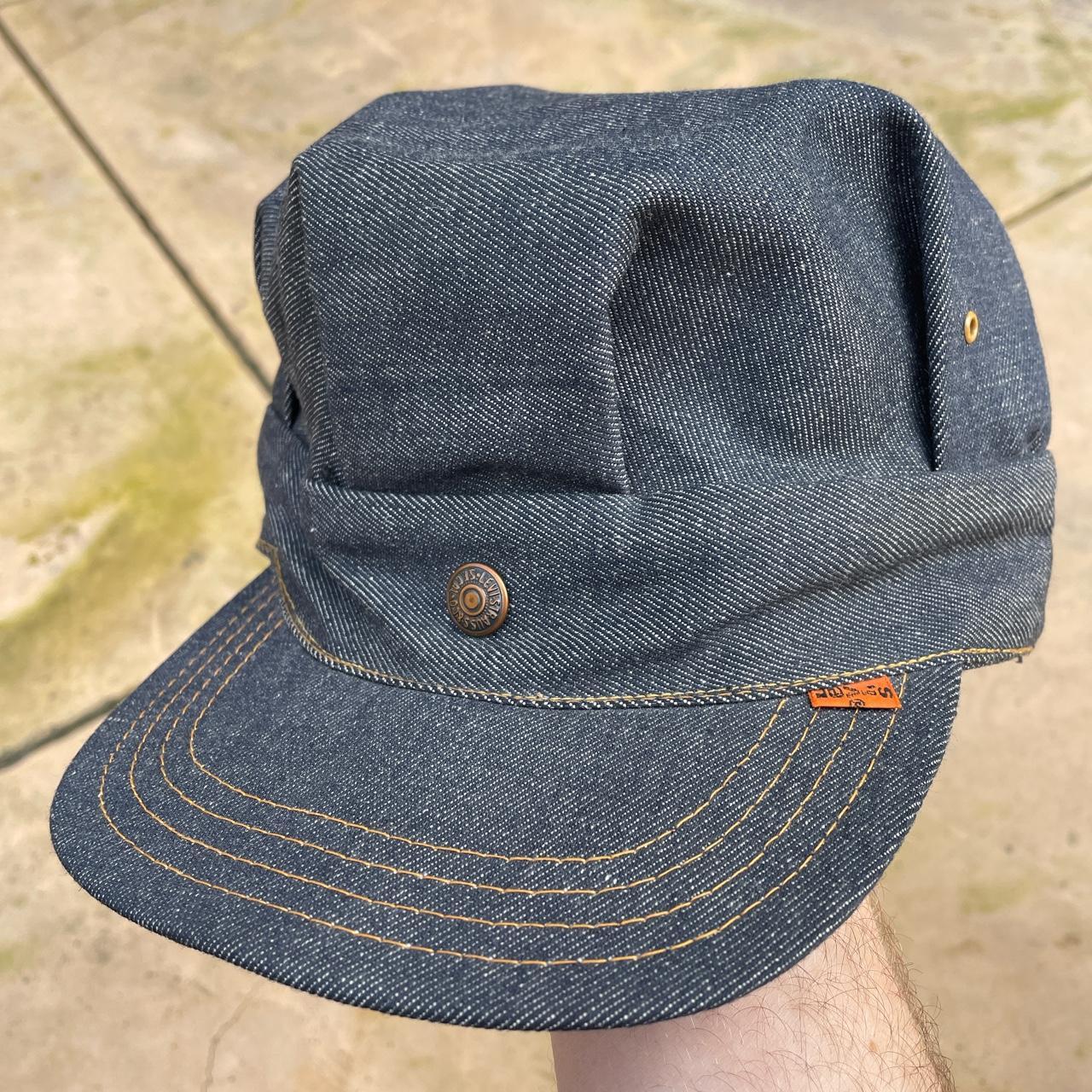70s Vintage Levis Orange Tab Denim Conductor Hat | Depop
