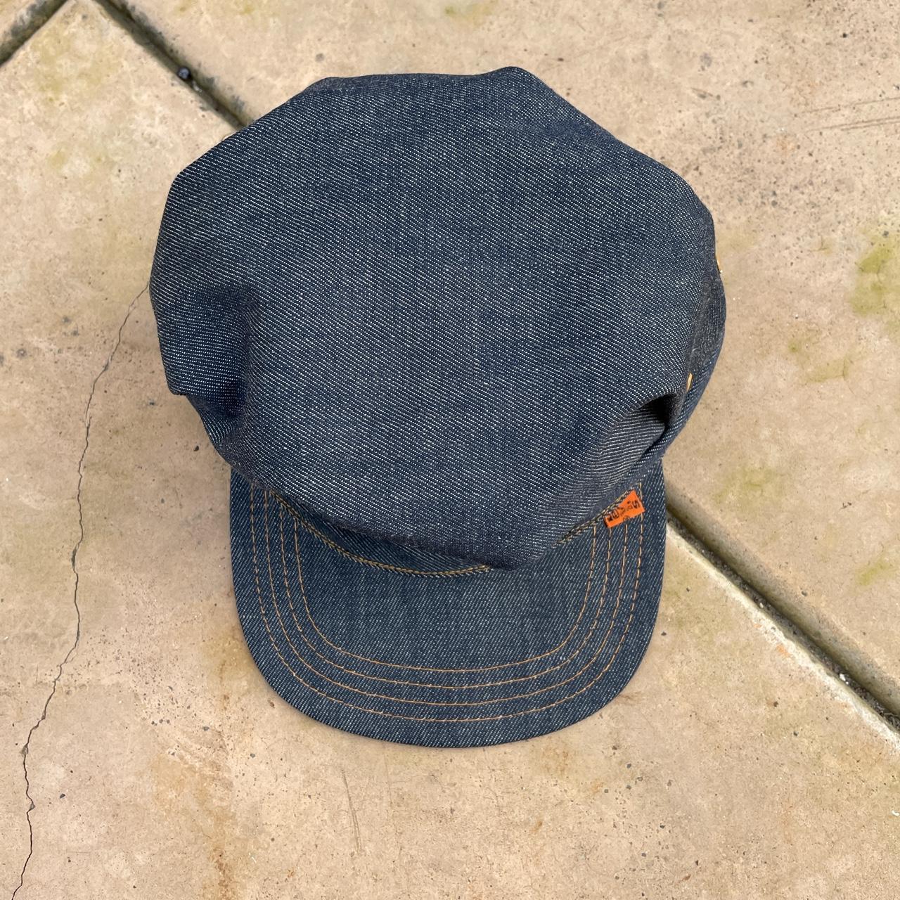 70s Vintage Levis Orange Tab Denim Conductor Hat | Depop