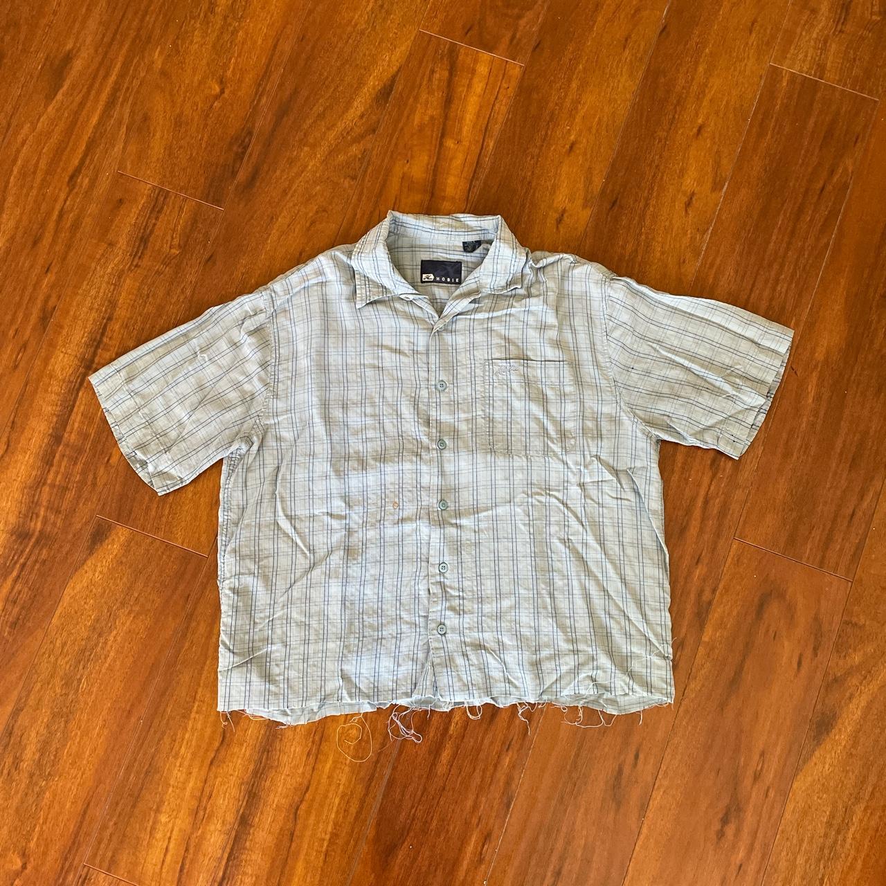 vintage hobie surf button up shirt size large... Depop