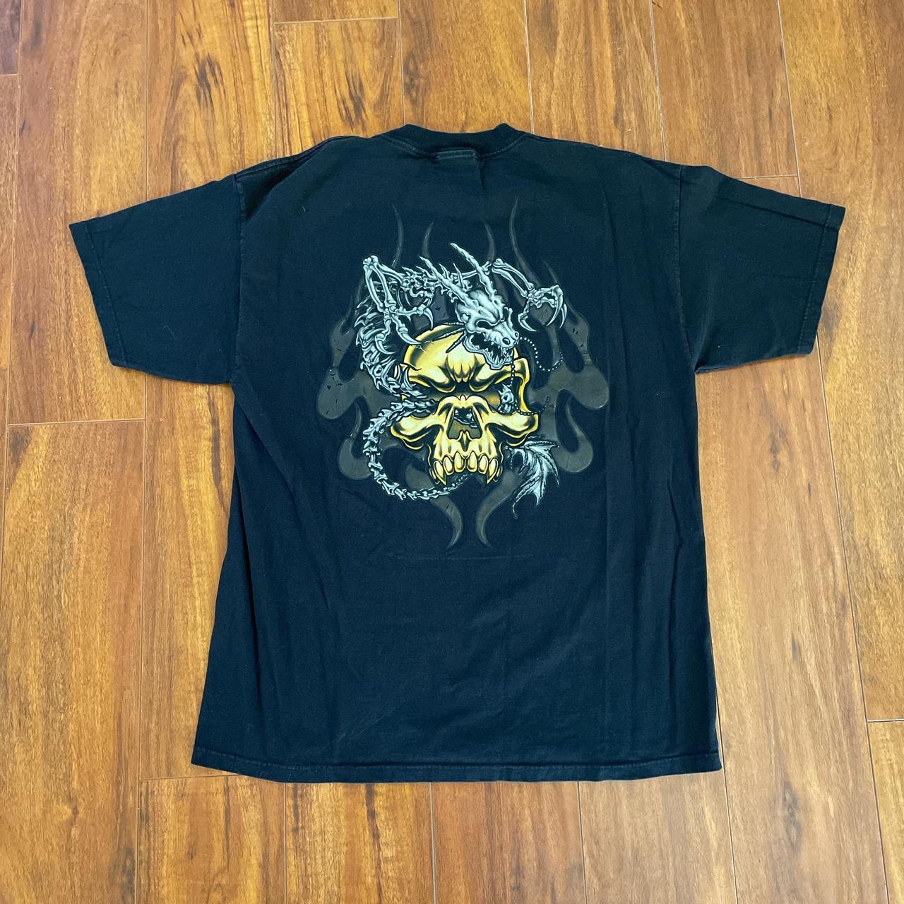 y2k sideout skull t shirt size xl (23x30) logo is | Depop