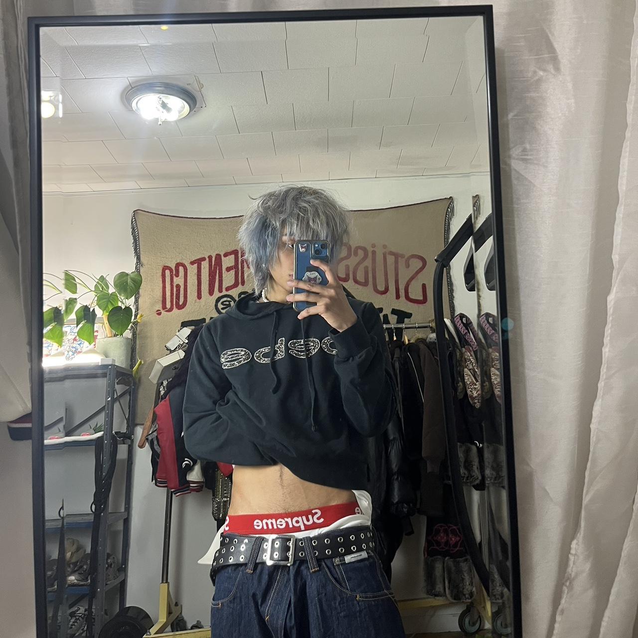 Bebe Men's Black Hoodie Depop