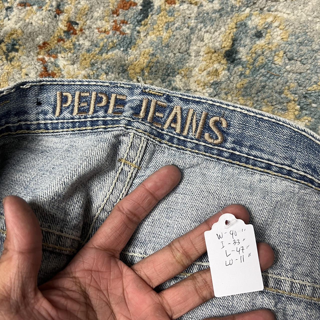 Vintage Y2K Pepe Light Washed Baggy Jeans W40 I33 - Depop