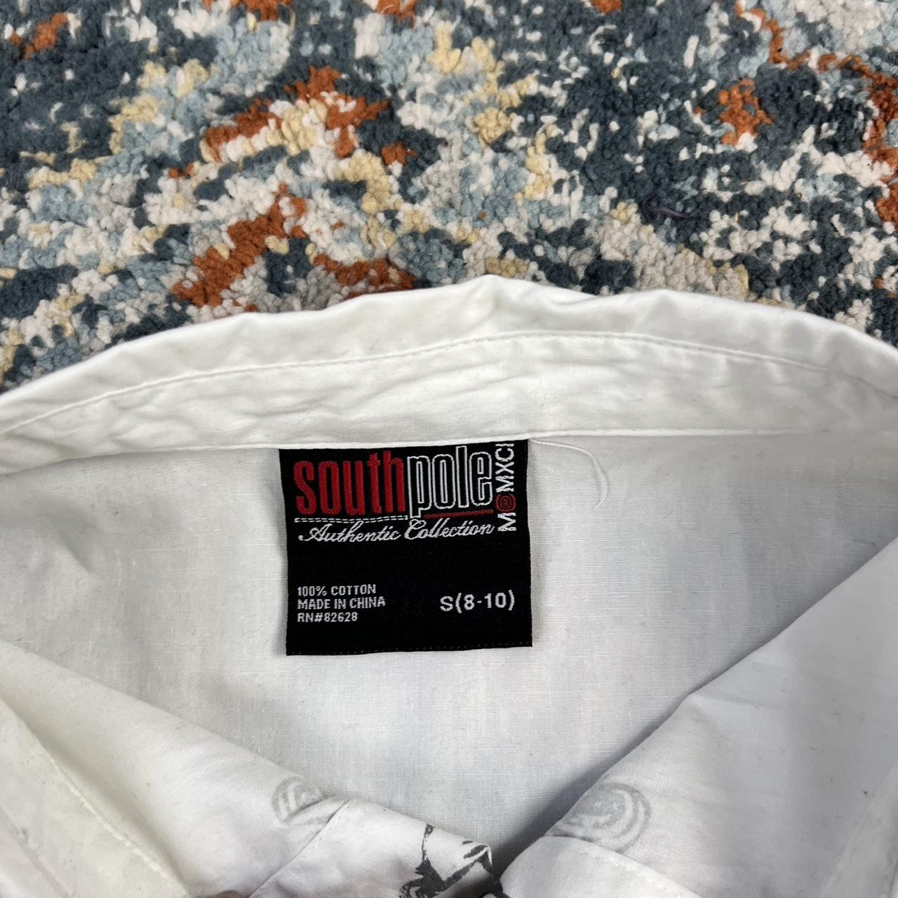 Southpole Men's White and Black Shirt | Depop